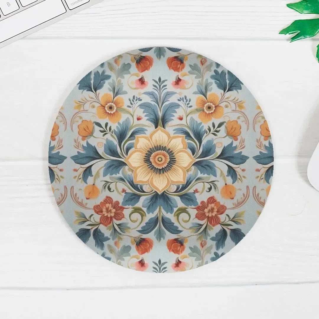 Norwegian Rosemaling Mouse Pad - The Global Wanderer