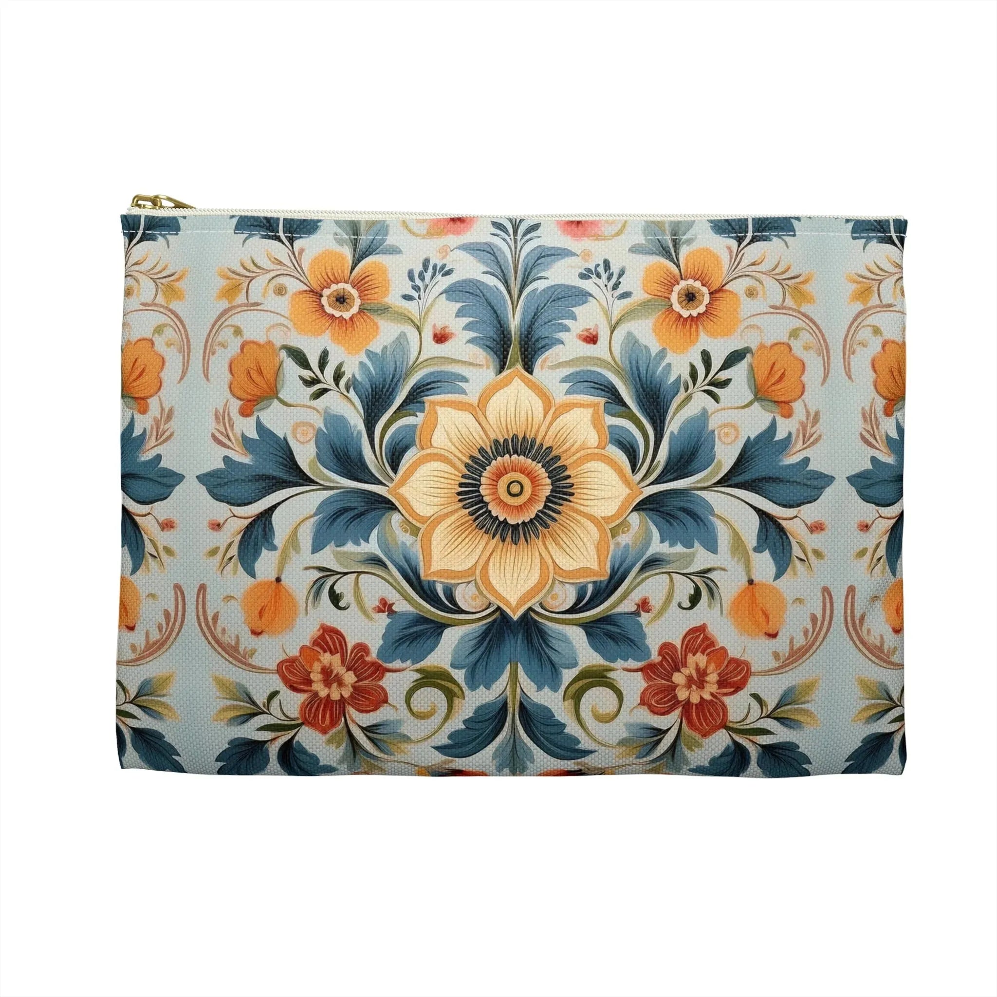 Norwegian Rosemaling Print Pouch - The Global Wanderer