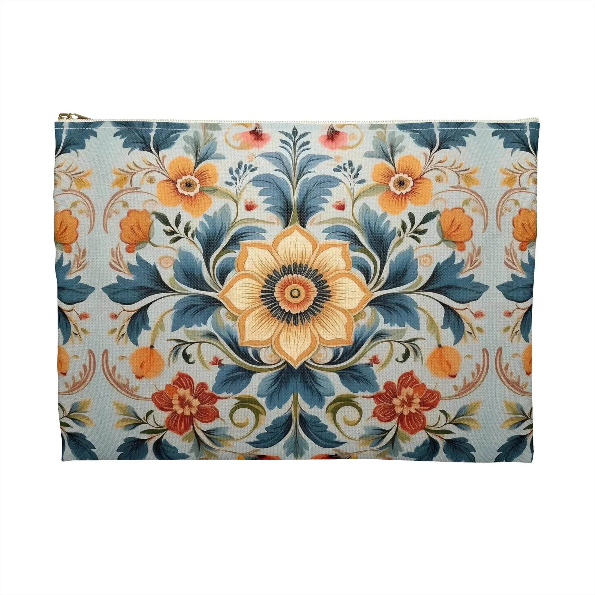 Norwegian Rosemaling Print Pouch - The Global Wanderer