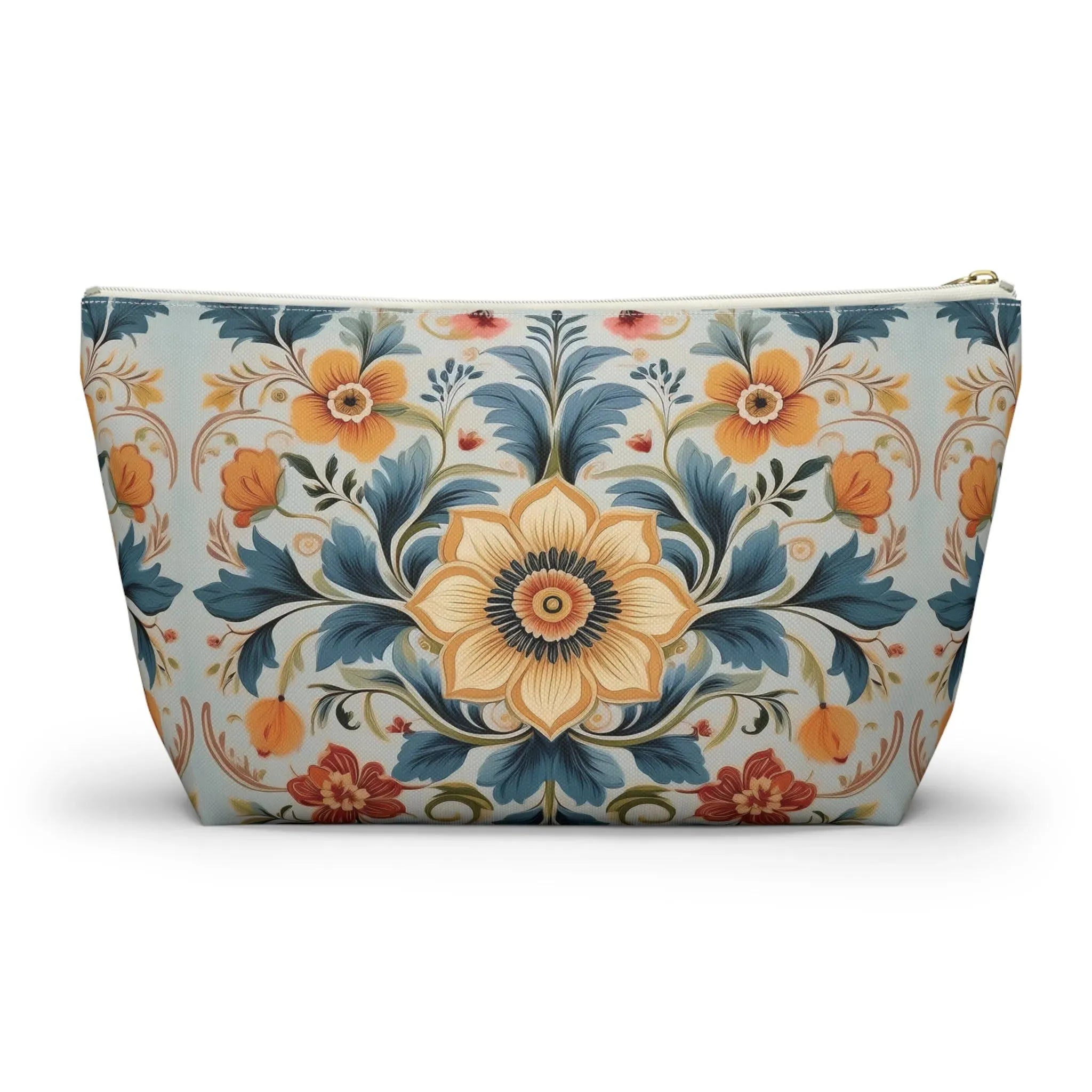 Norwegian Rosemaling Print Pouch - The Global Wanderer