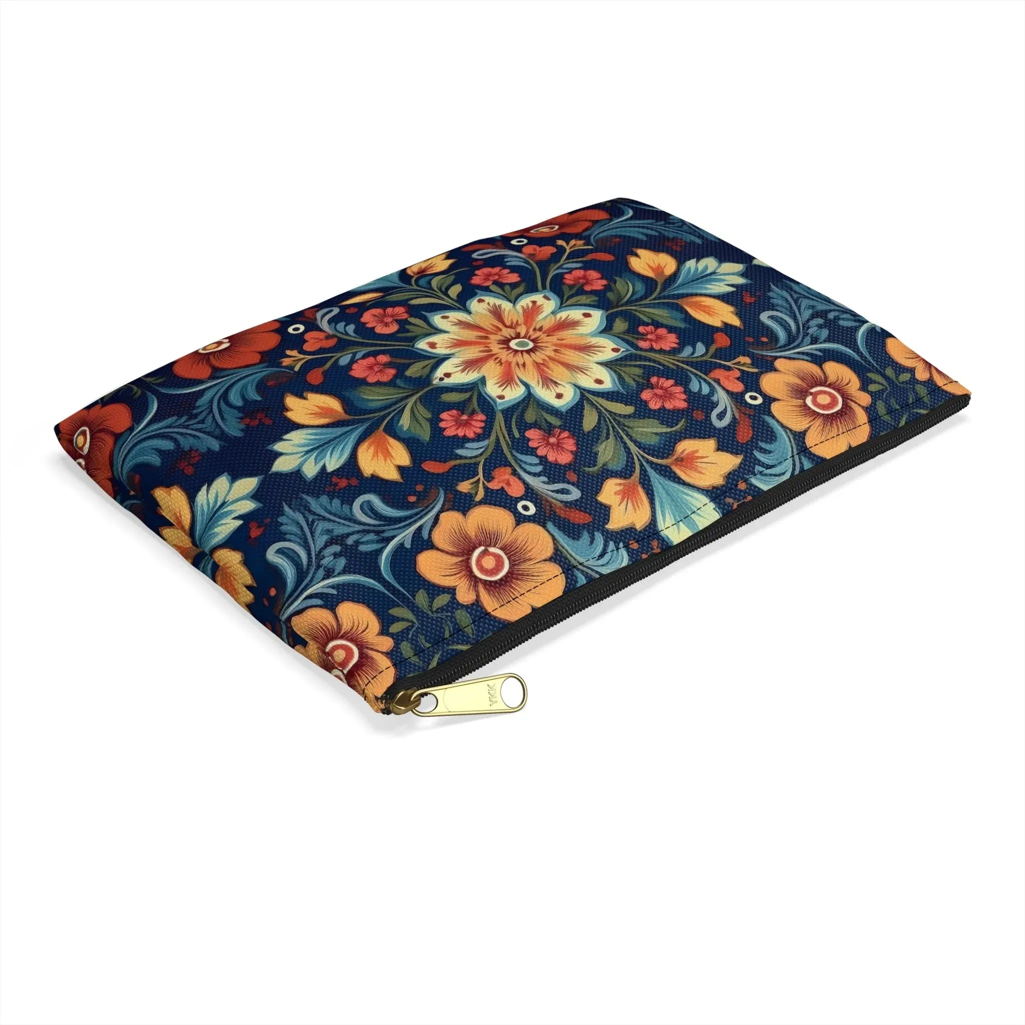 Norwegian Rosemaling Print Pouch - The Global Wanderer