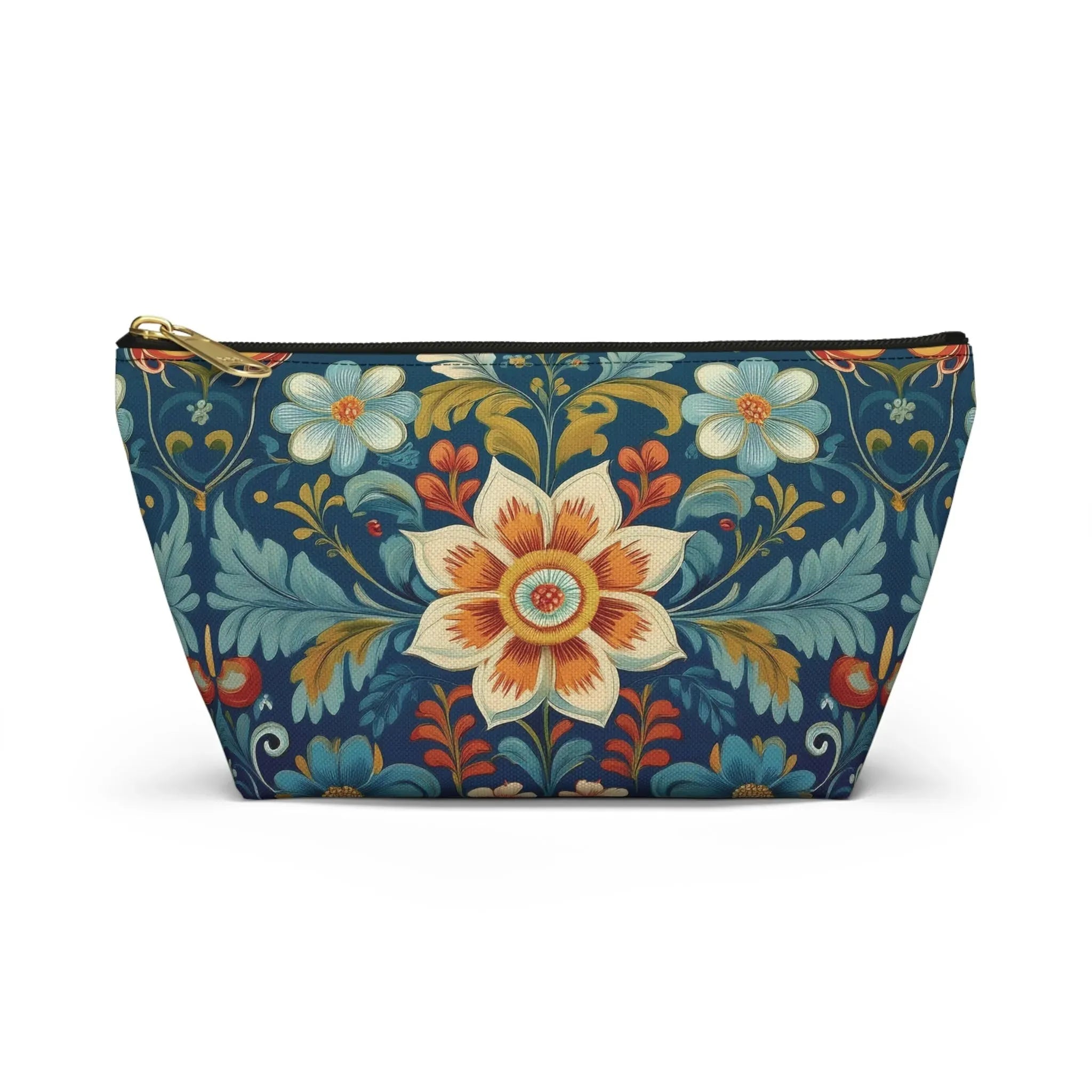 Norwegian Rosemaling Print Pouch - The Global Wanderer