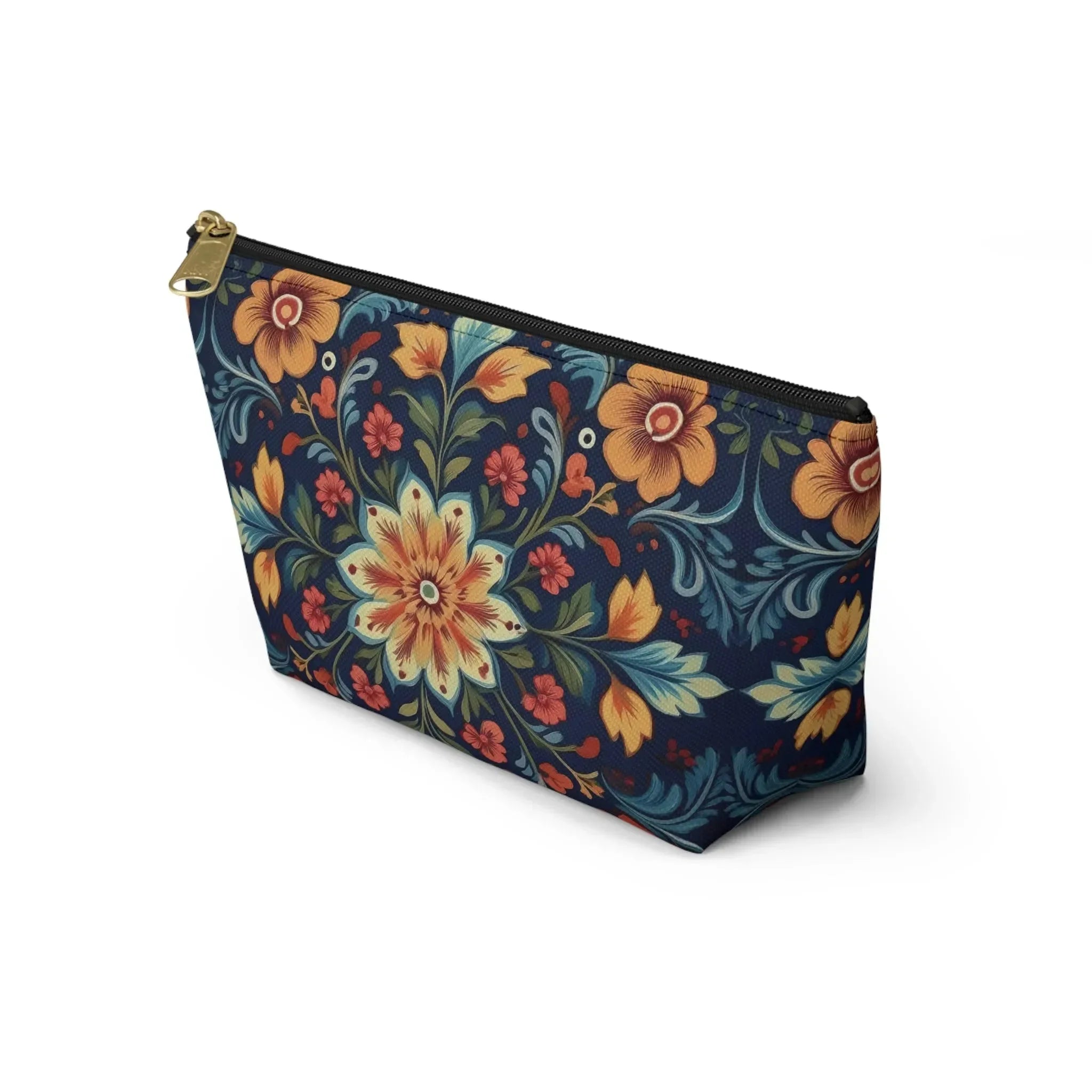 Norwegian Rosemaling Print Pouch - The Global Wanderer