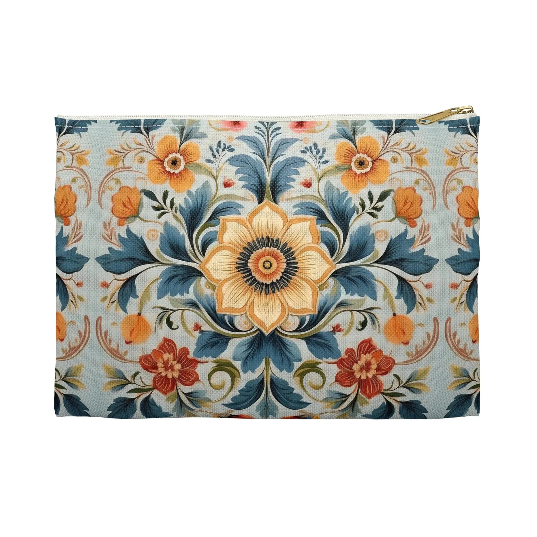Norwegian Rosemaling Print Pouch - The Global Wanderer