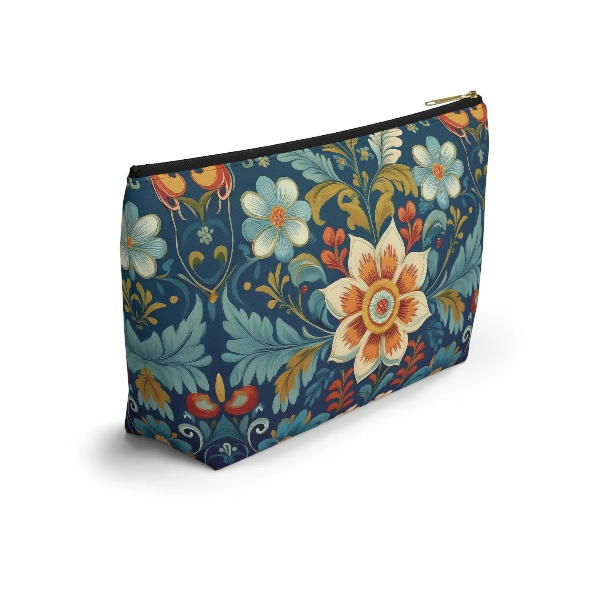 Norwegian Rosemaling Print Pouch - The Global Wanderer
