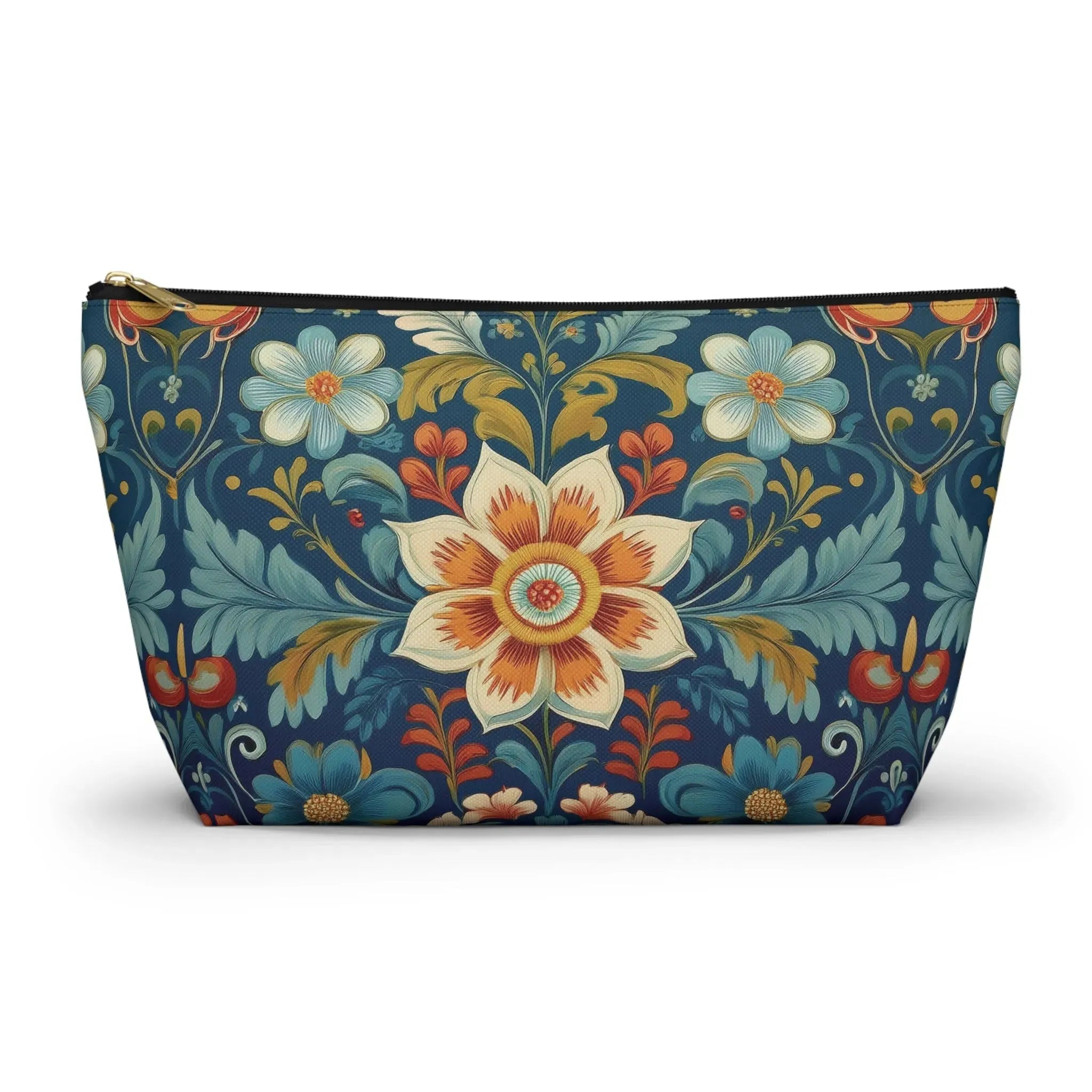 Norwegian Rosemaling Print Pouch - The Global Wanderer
