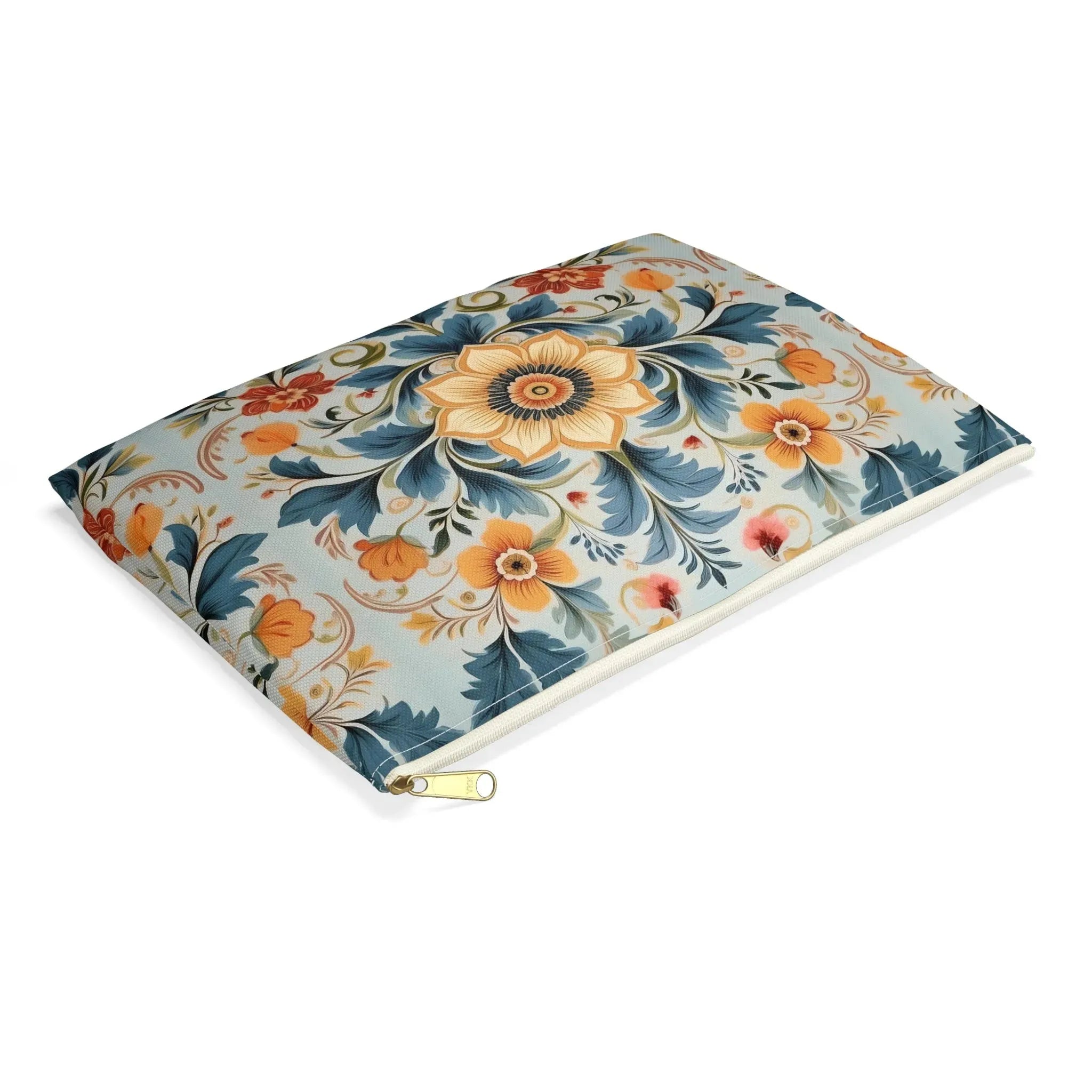 Norwegian Rosemaling Print Pouch - The Global Wanderer