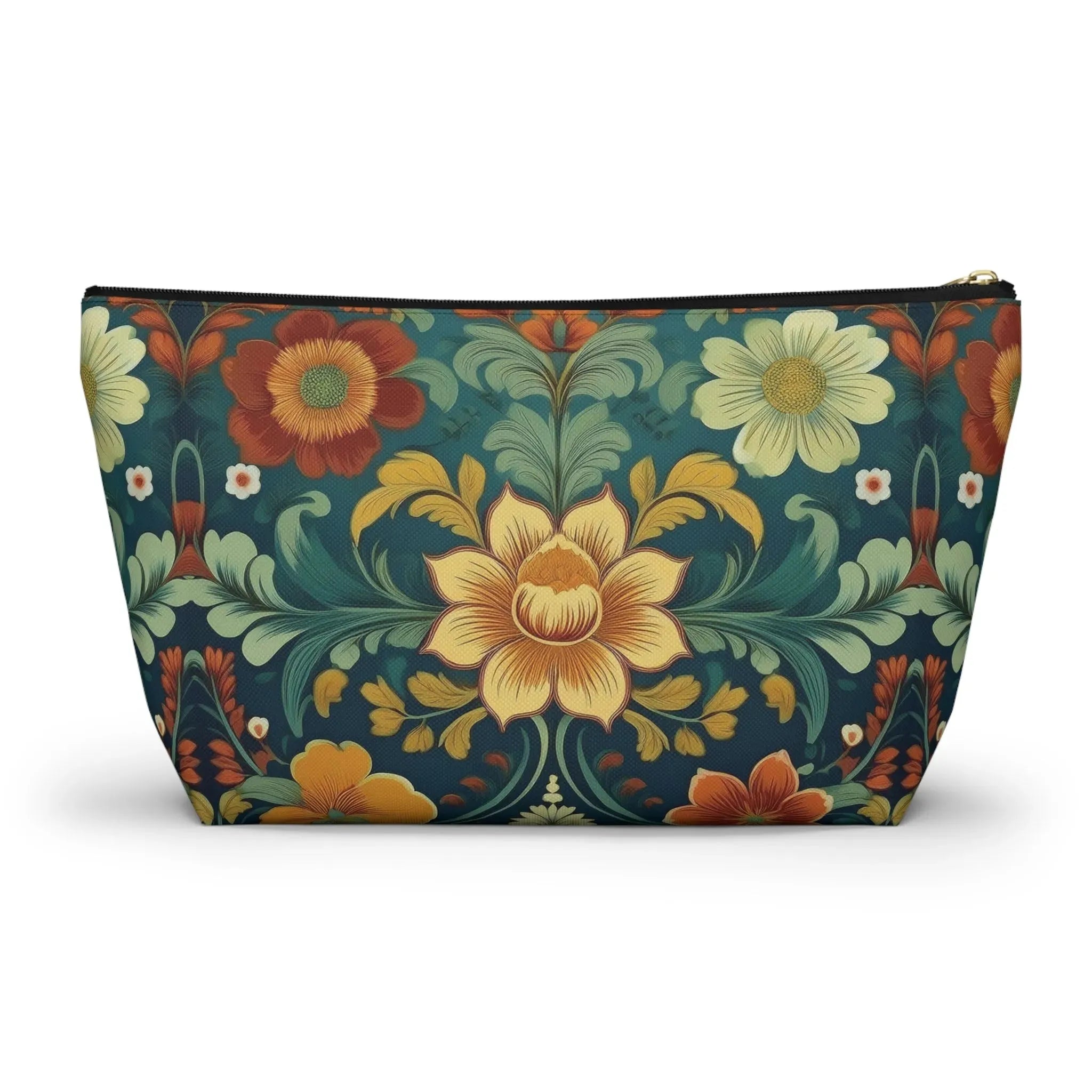 Norwegian Rosemaling Print Pouch - The Global Wanderer