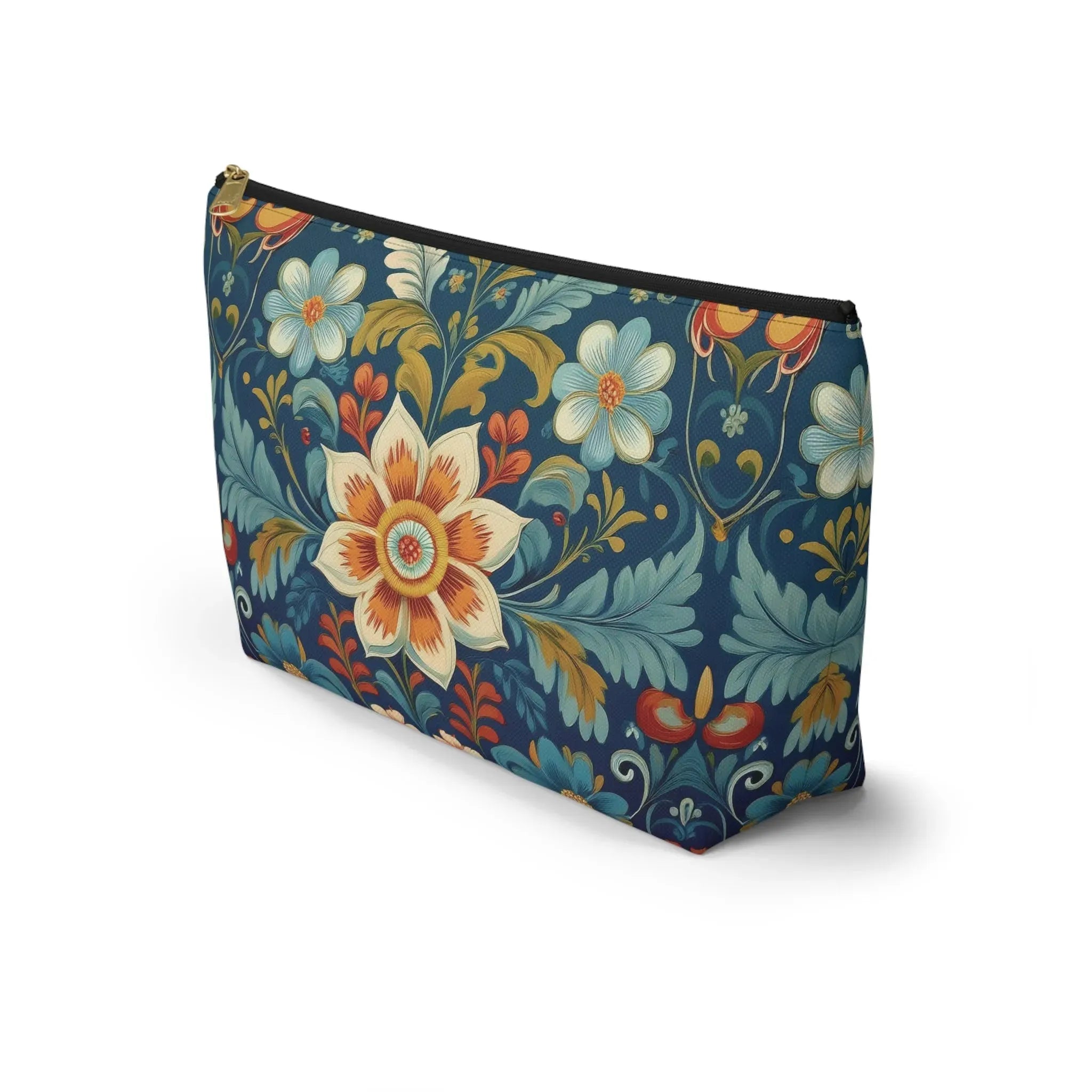 Norwegian Rosemaling Print Pouch - The Global Wanderer