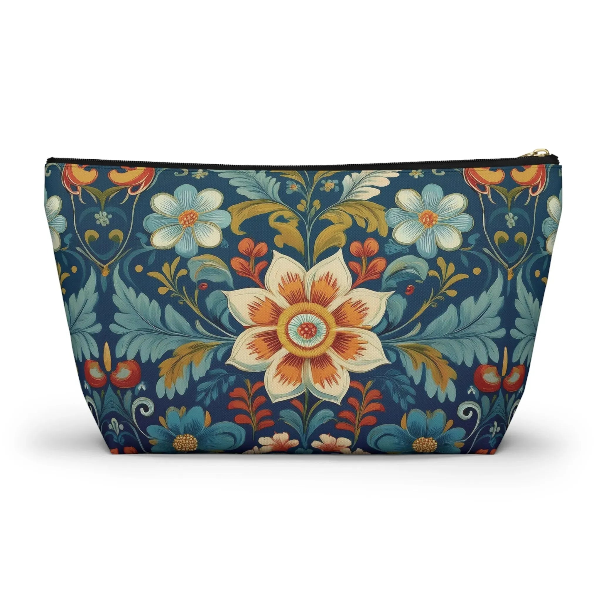 Norwegian Rosemaling Print Pouch - The Global Wanderer