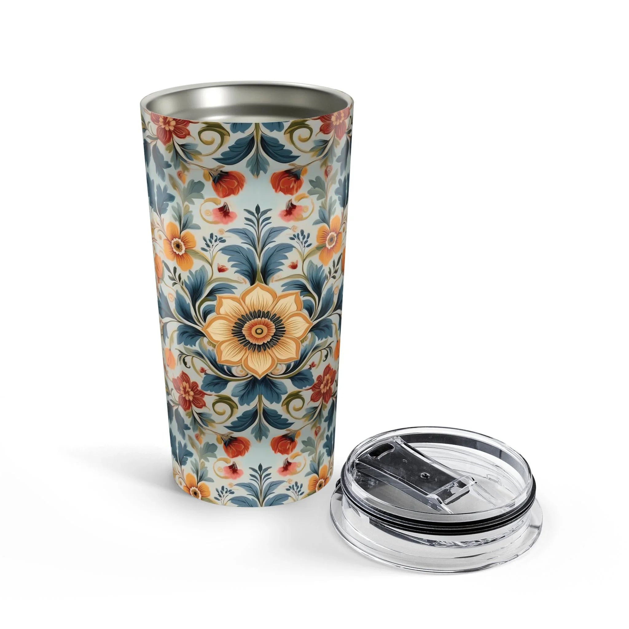 Norwegian Rosemaling Tumbler - The Global Wanderer