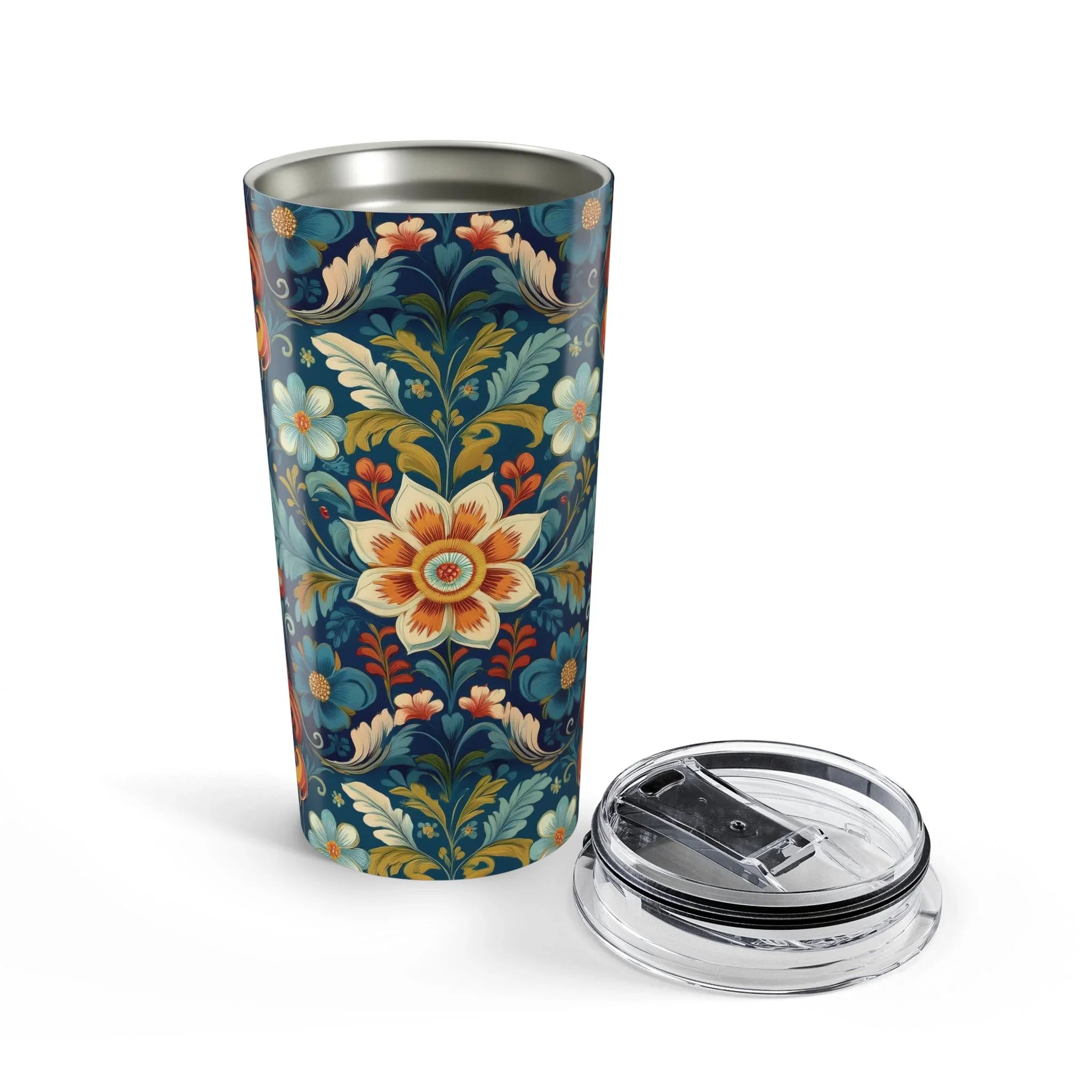Norwegian Rosemaling Tumbler - The Global Wanderer