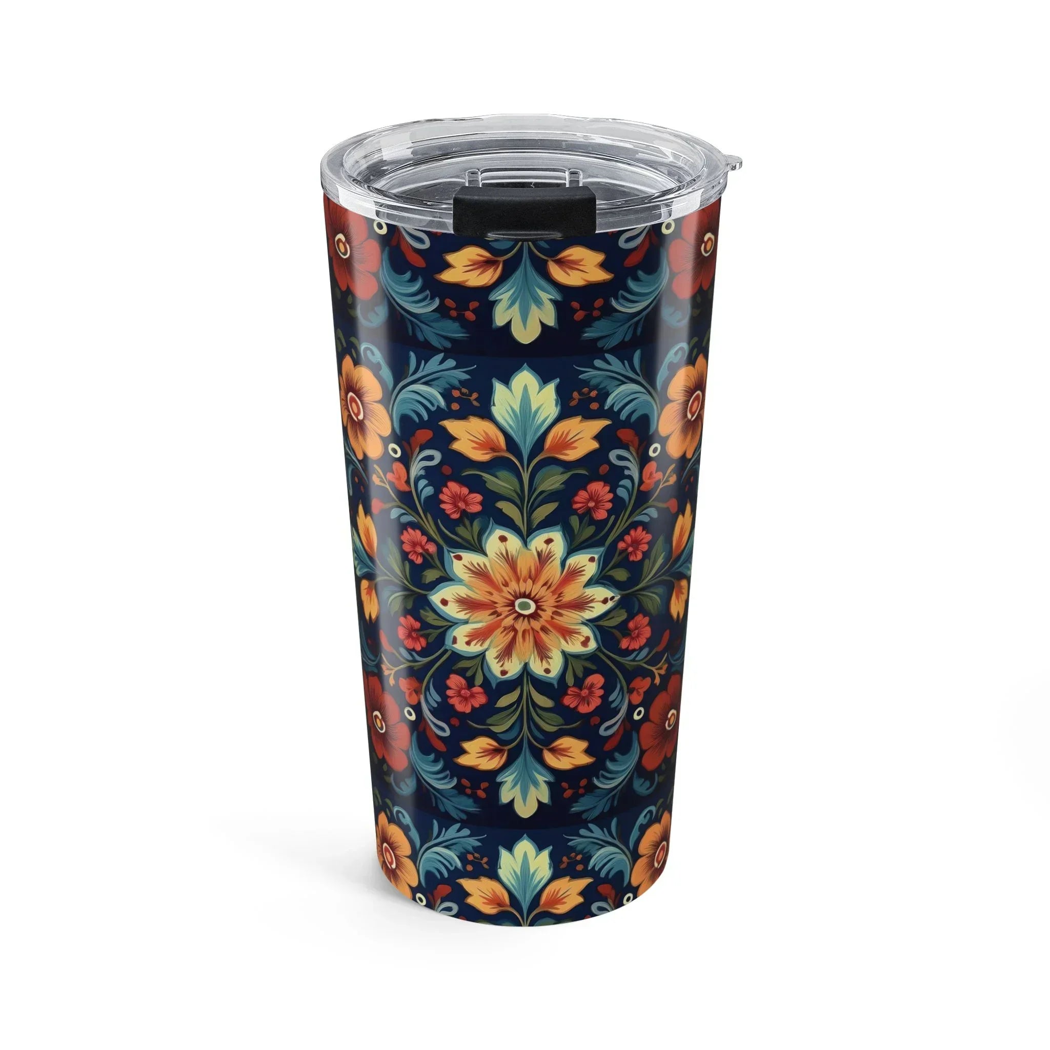Norwegian Rosemaling Tumbler - The Global Wanderer