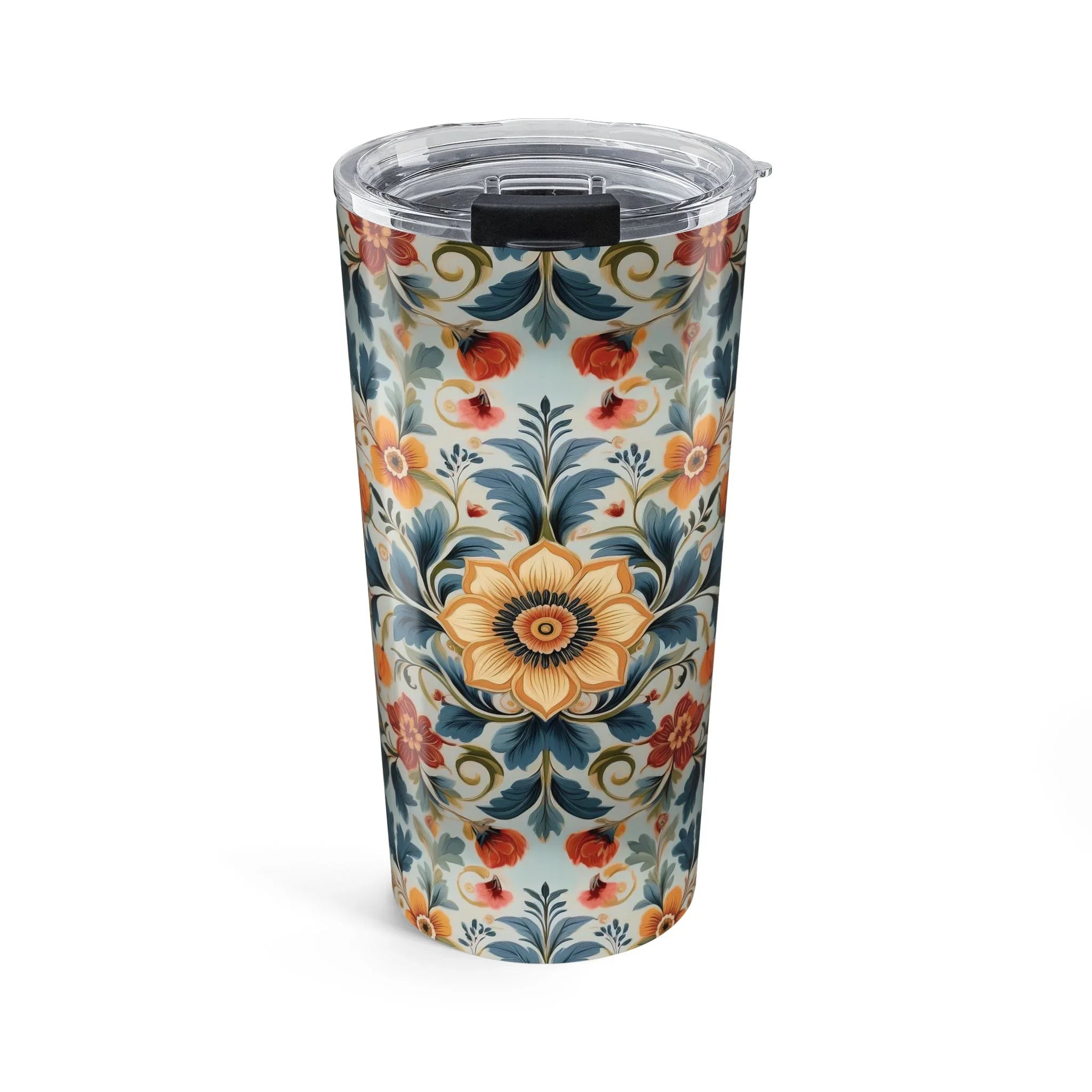 Norwegian Rosemaling Tumbler - The Global Wanderer