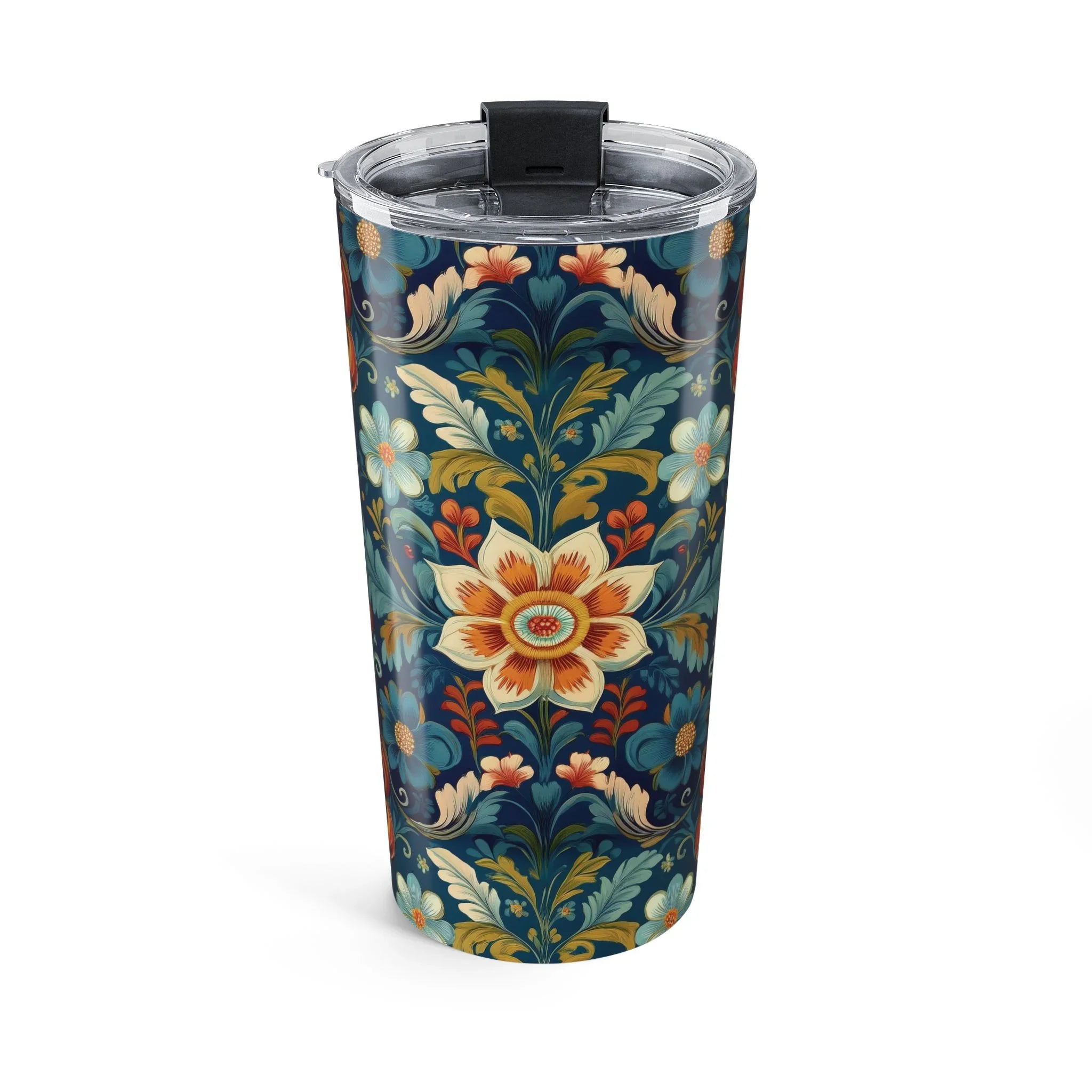 Norwegian Rosemaling Tumbler - The Global Wanderer