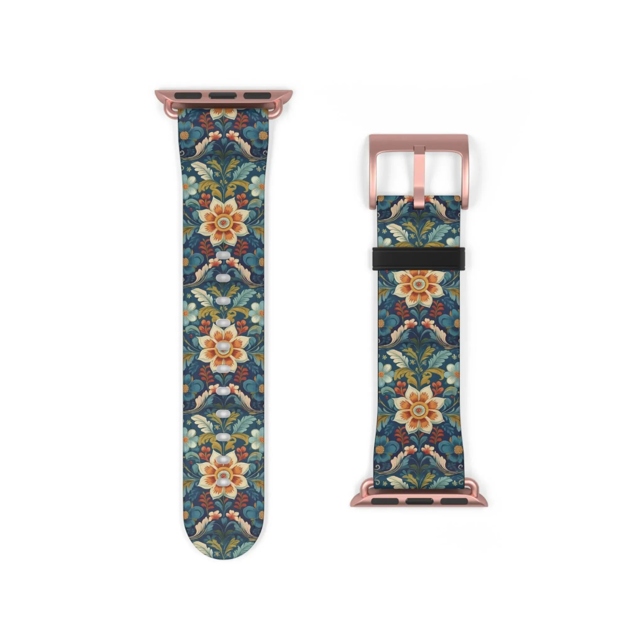 Norwegian Rosemaling Watch Band - The Global Wanderer