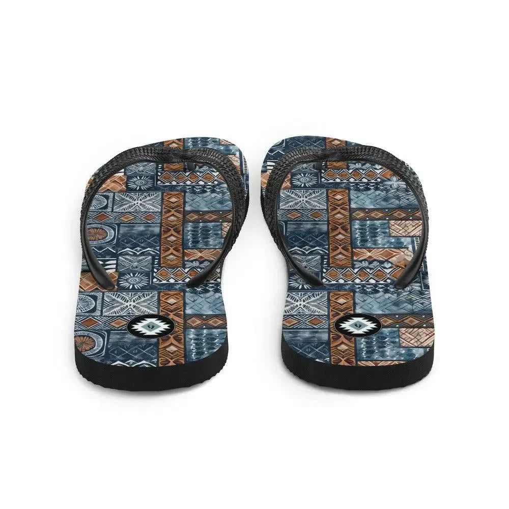 Pacific Islands Tapa Cloth Flip Flops - The Global Wanderer