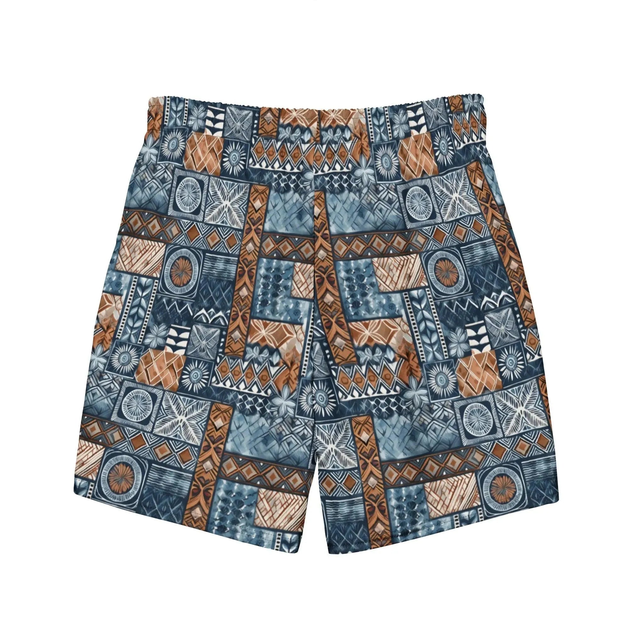 Pacific Islands Tapa Cloth Recycled Men's Swim Trunks - The Global Wanderer