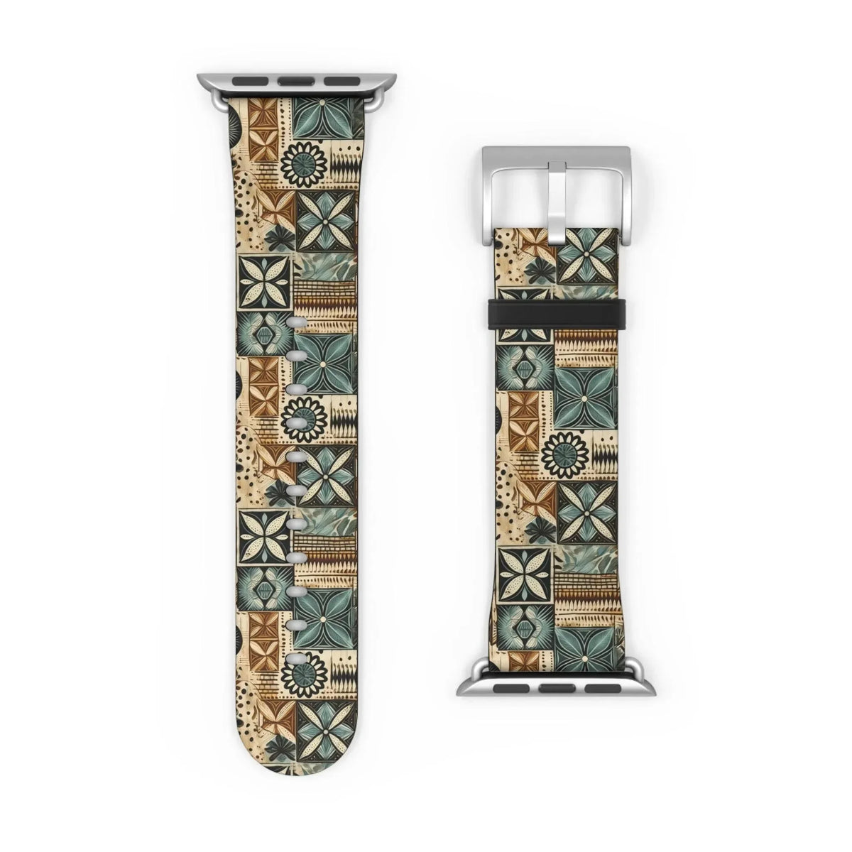 Palm Shadow Tapa Cloth Apple Watch Band - The Global Wanderer
