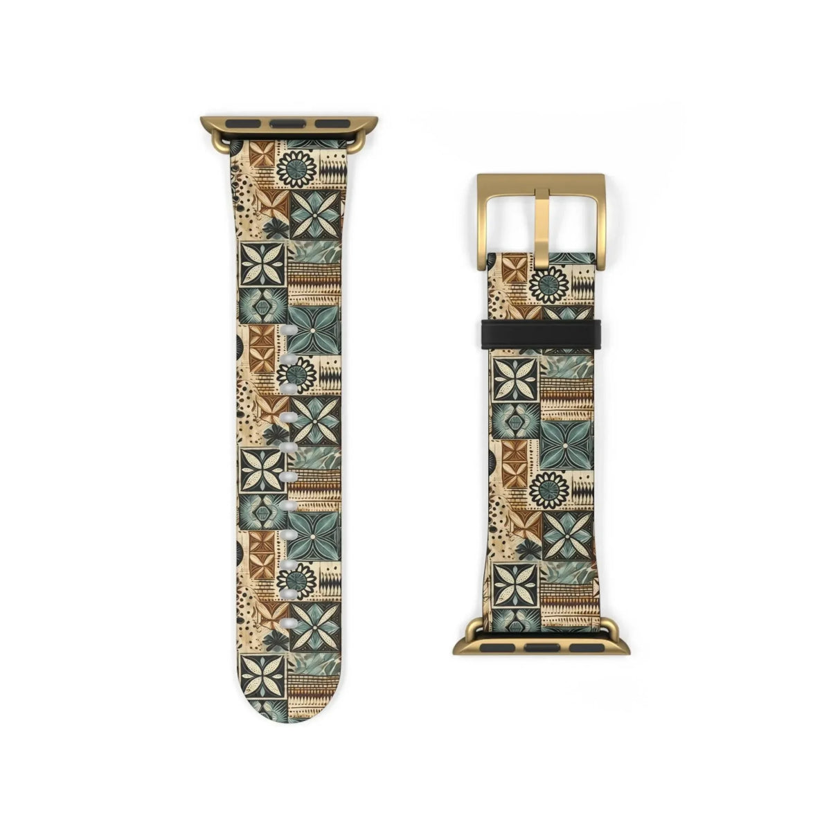 Palm Shadow Tapa Cloth Apple Watch Band - The Global Wanderer