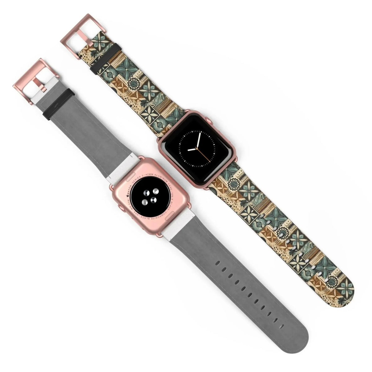 Palm Shadow Tapa Cloth Apple Watch Band - The Global Wanderer