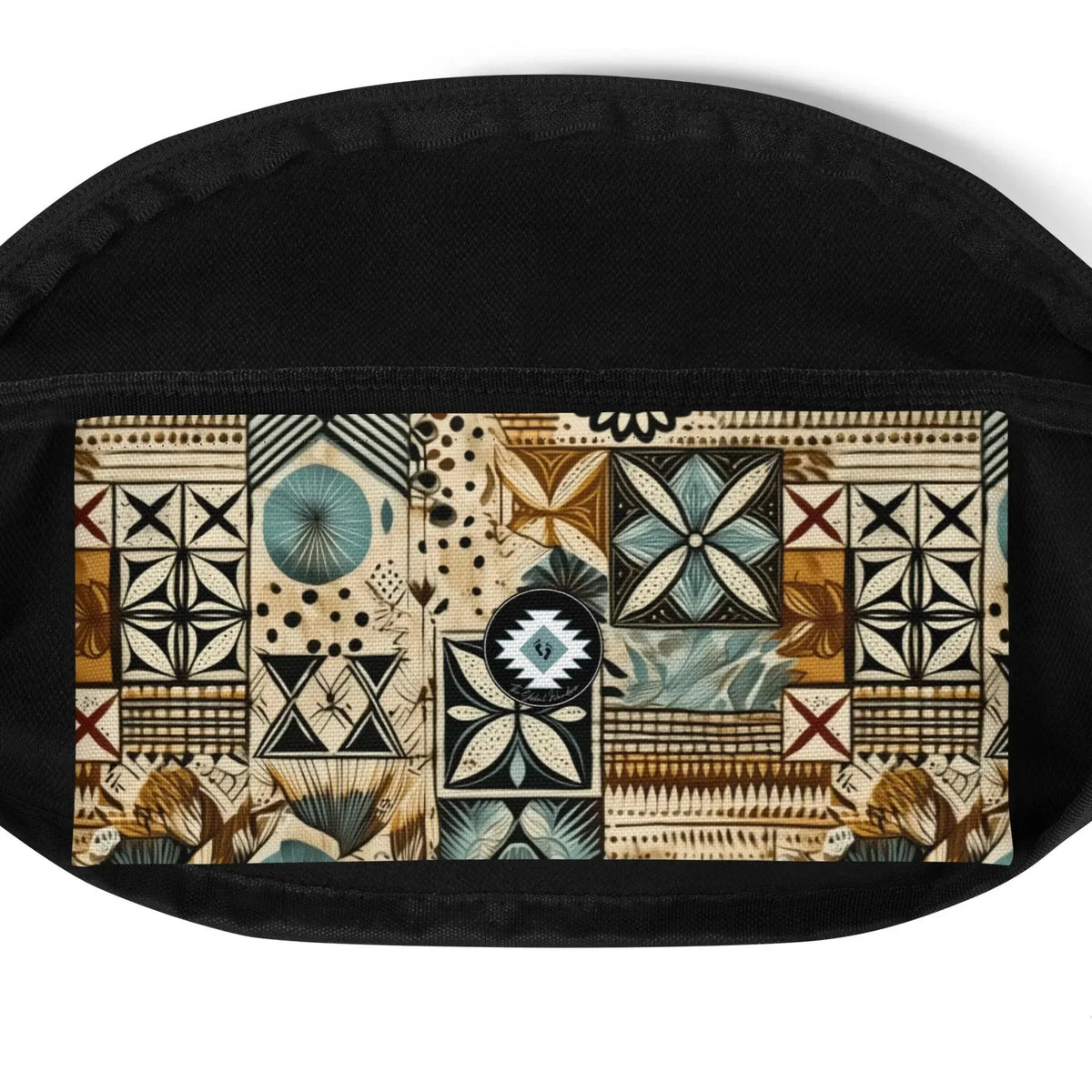 Palm Shadow Tapa Cloth Fanny Pack - The Global Wanderer