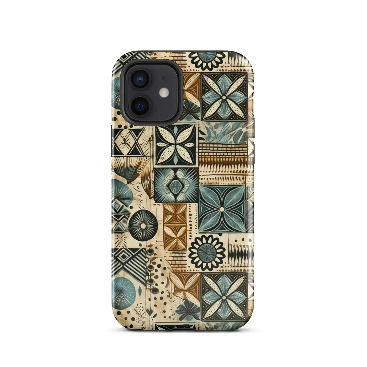 Palm Shadow Tapa Cloth iPhone Case - The Global Wanderer
