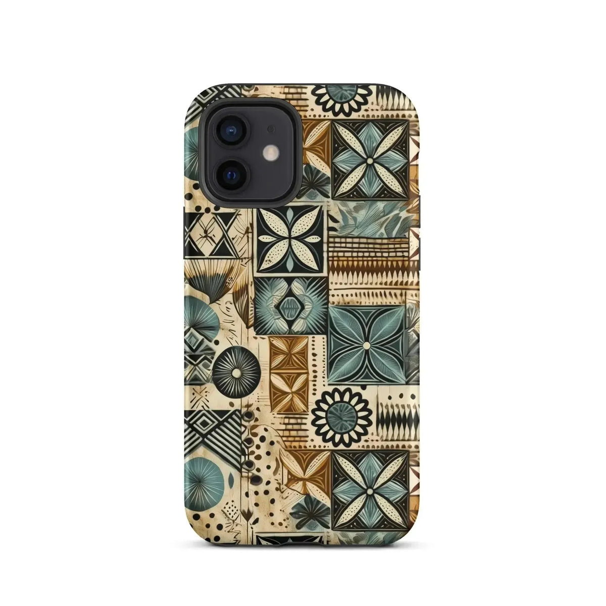 Palm Shadow Tapa Cloth iPhone Case - The Global Wanderer