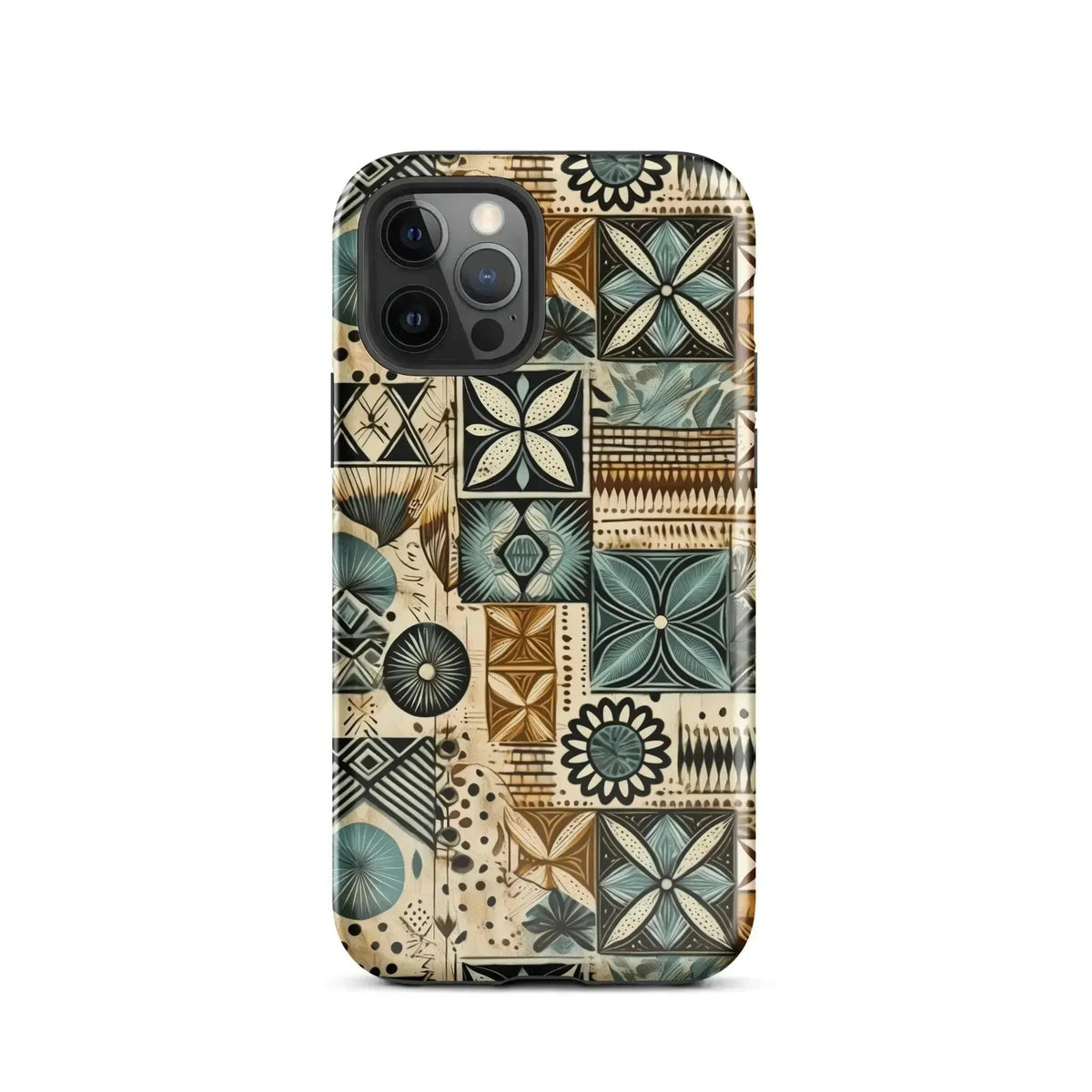 Palm Shadow Tapa Cloth iPhone Case - The Global Wanderer