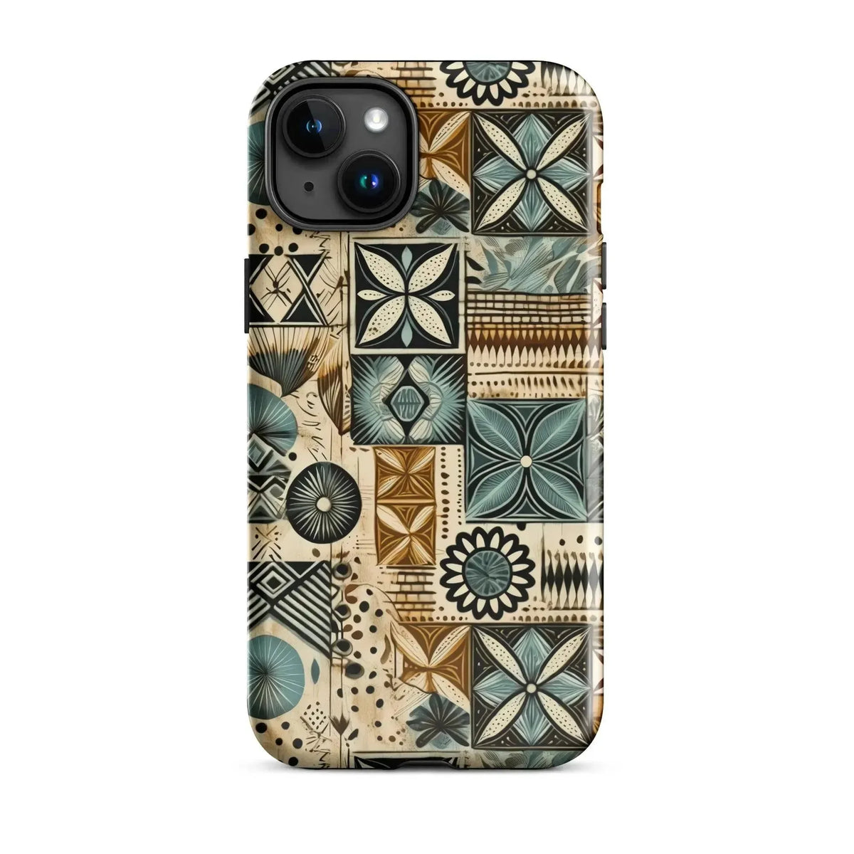 Palm Shadow Tapa Cloth iPhone Case - The Global Wanderer