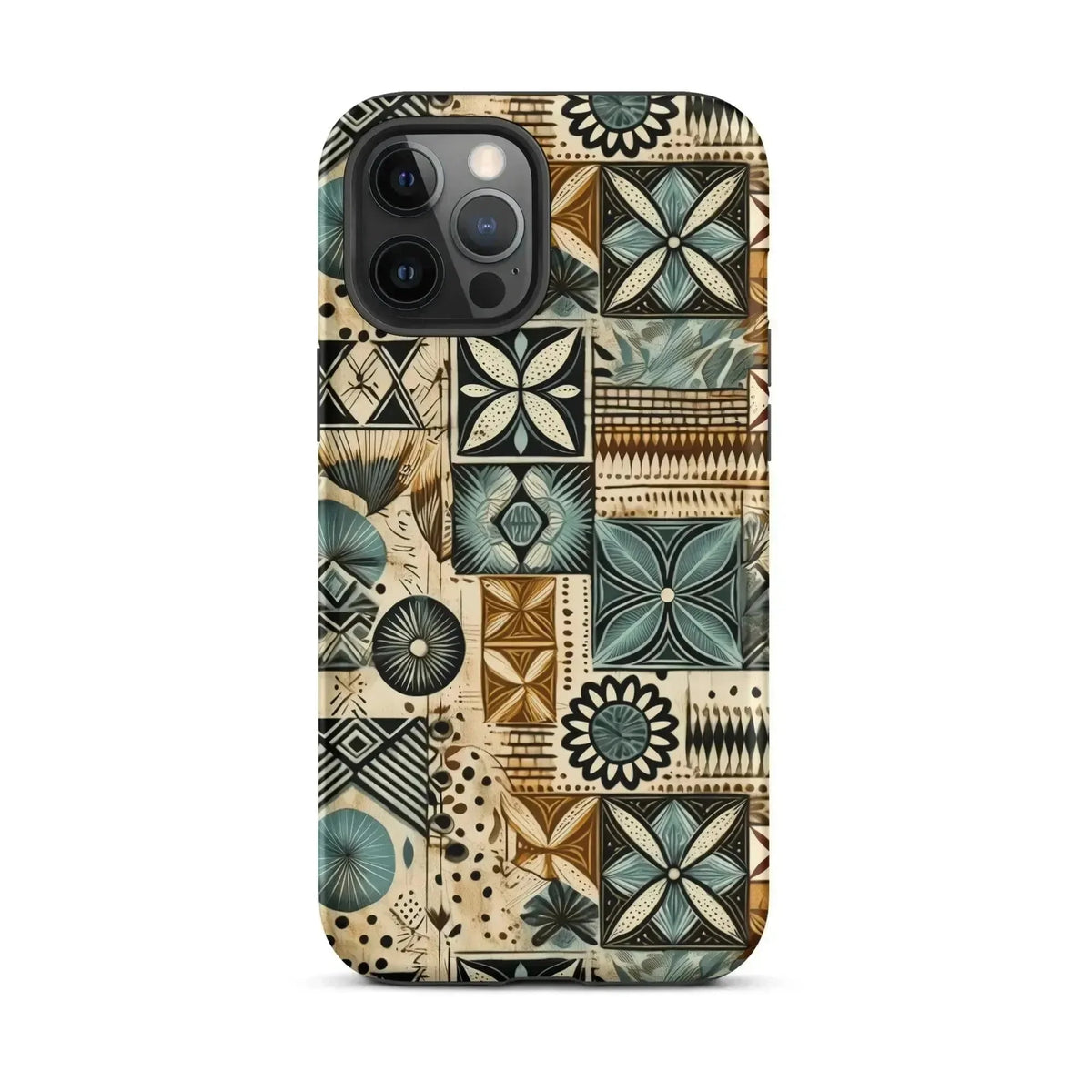 Palm Shadow Tapa Cloth iPhone Case - The Global Wanderer