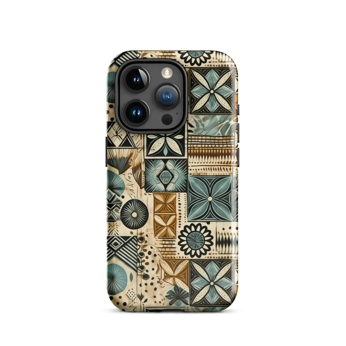 Palm Shadow Tapa Cloth iPhone Case - The Global Wanderer