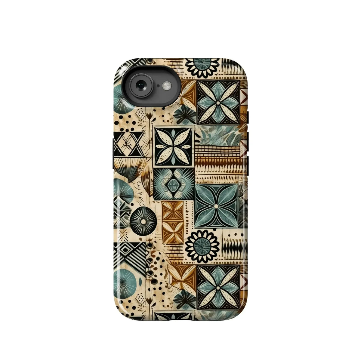 Palm Shadow Tapa Cloth iPhone Case - The Global Wanderer
