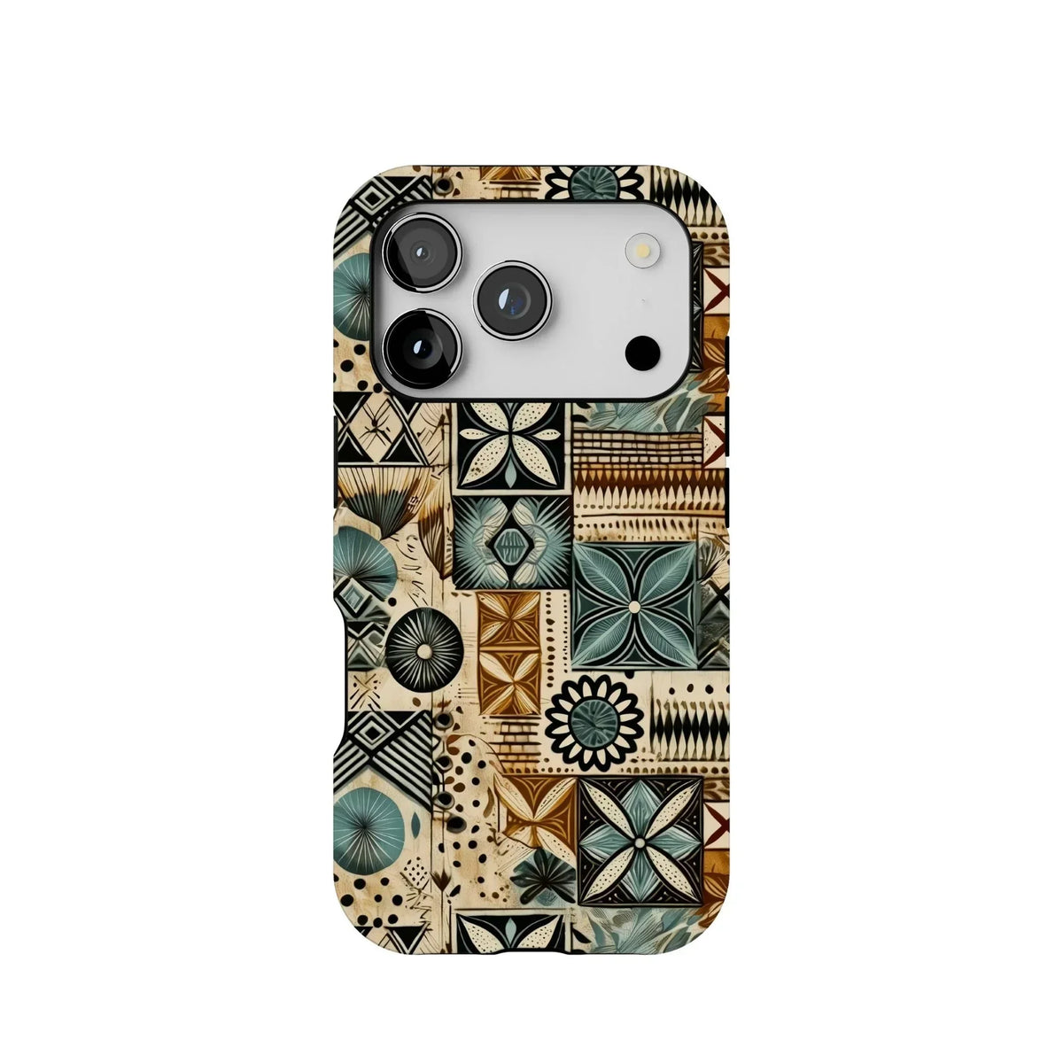 Palm Shadow Tapa Cloth iPhone Case - The Global Wanderer