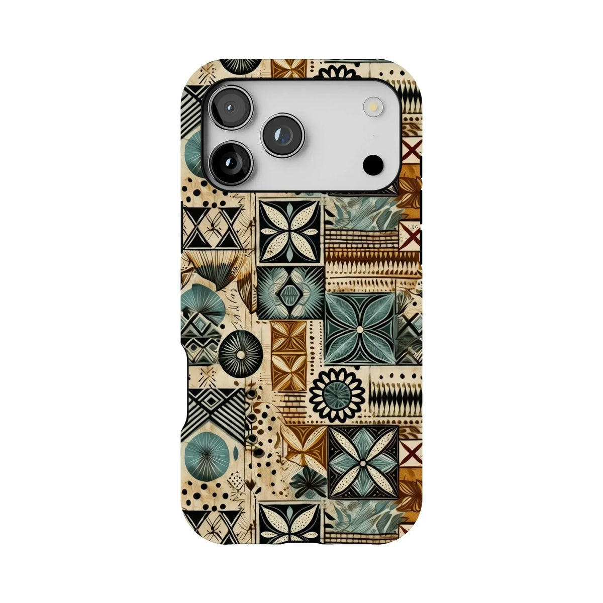 Palm Shadow Tapa Cloth iPhone Case - The Global Wanderer