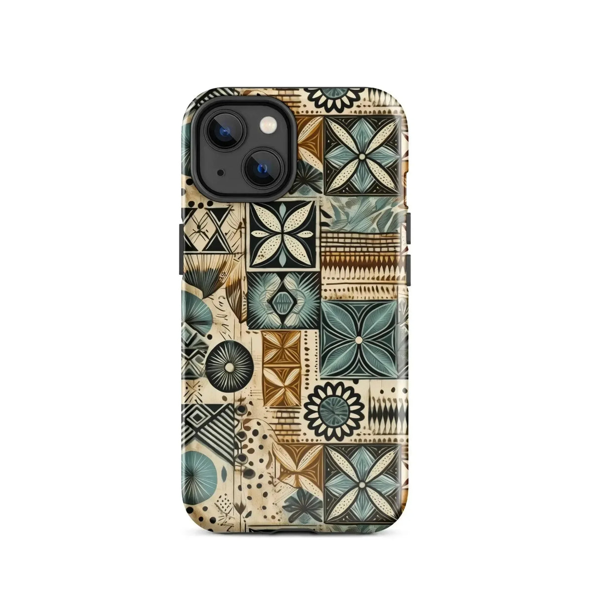 Palm Shadow Tapa Cloth iPhone Case - The Global Wanderer