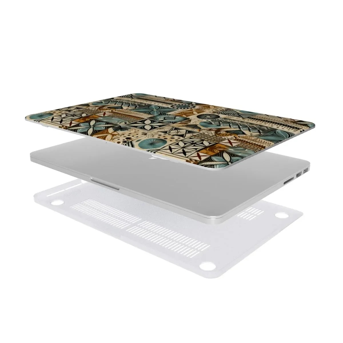 Palm Shadow Tapa Cloth MacBook Case - The Global Wanderer
