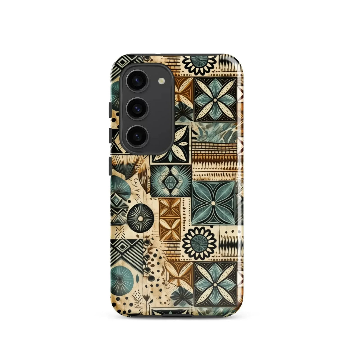 Palm Shadow Tapa Cloth Samsung Case - The Global Wanderer