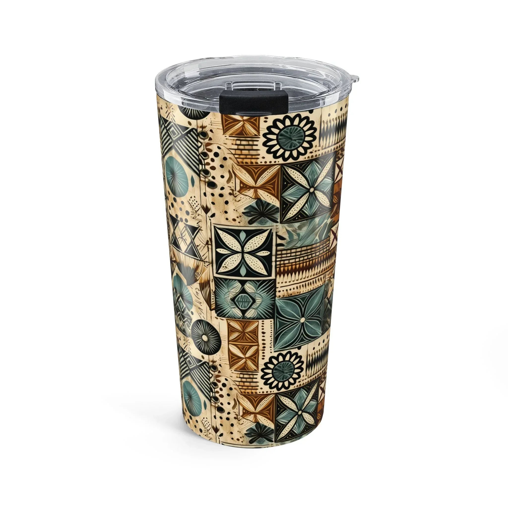Palm Shadow Tapa Cloth Tumbler - The Global Wanderer