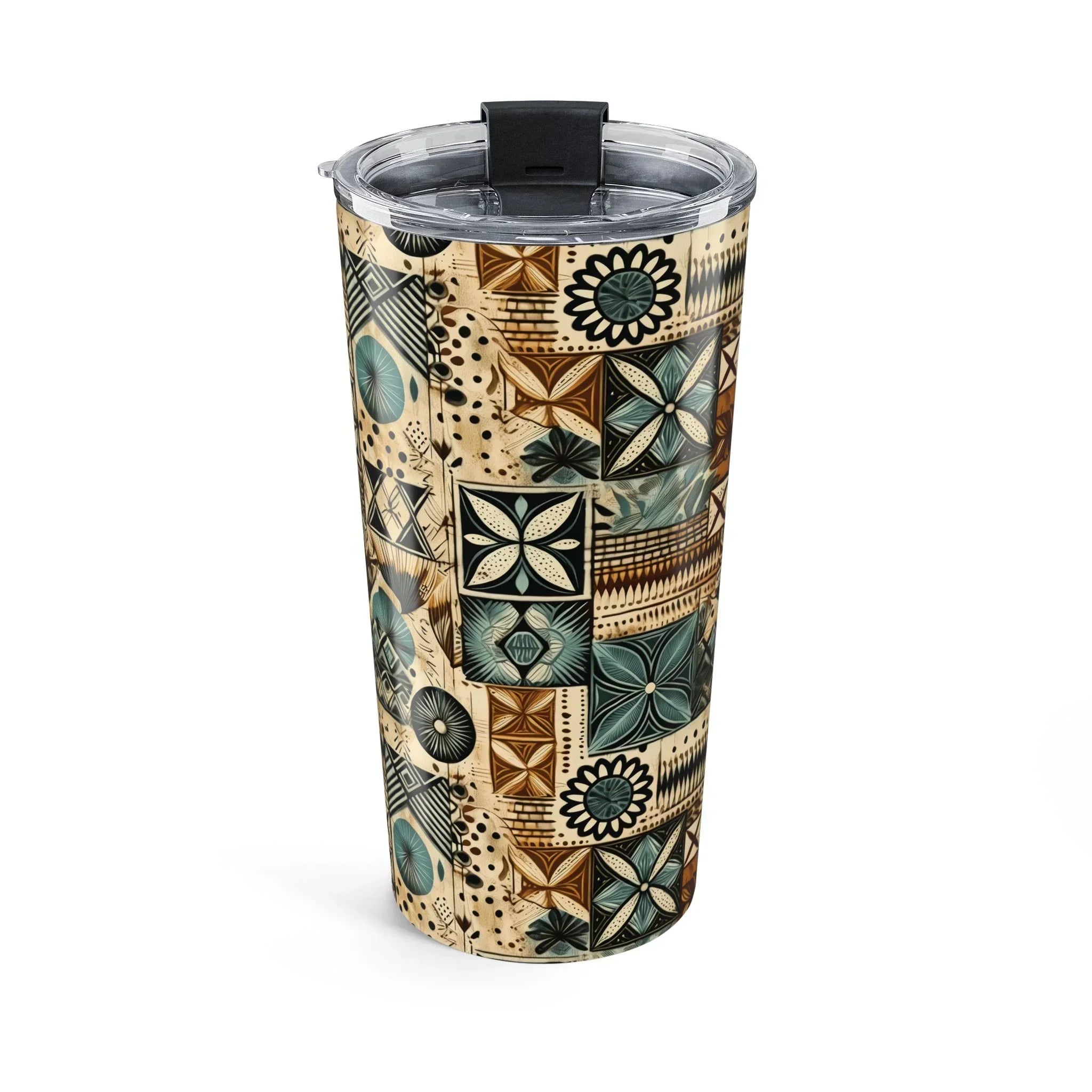 Palm Shadow Tapa Cloth Tumbler - The Global Wanderer