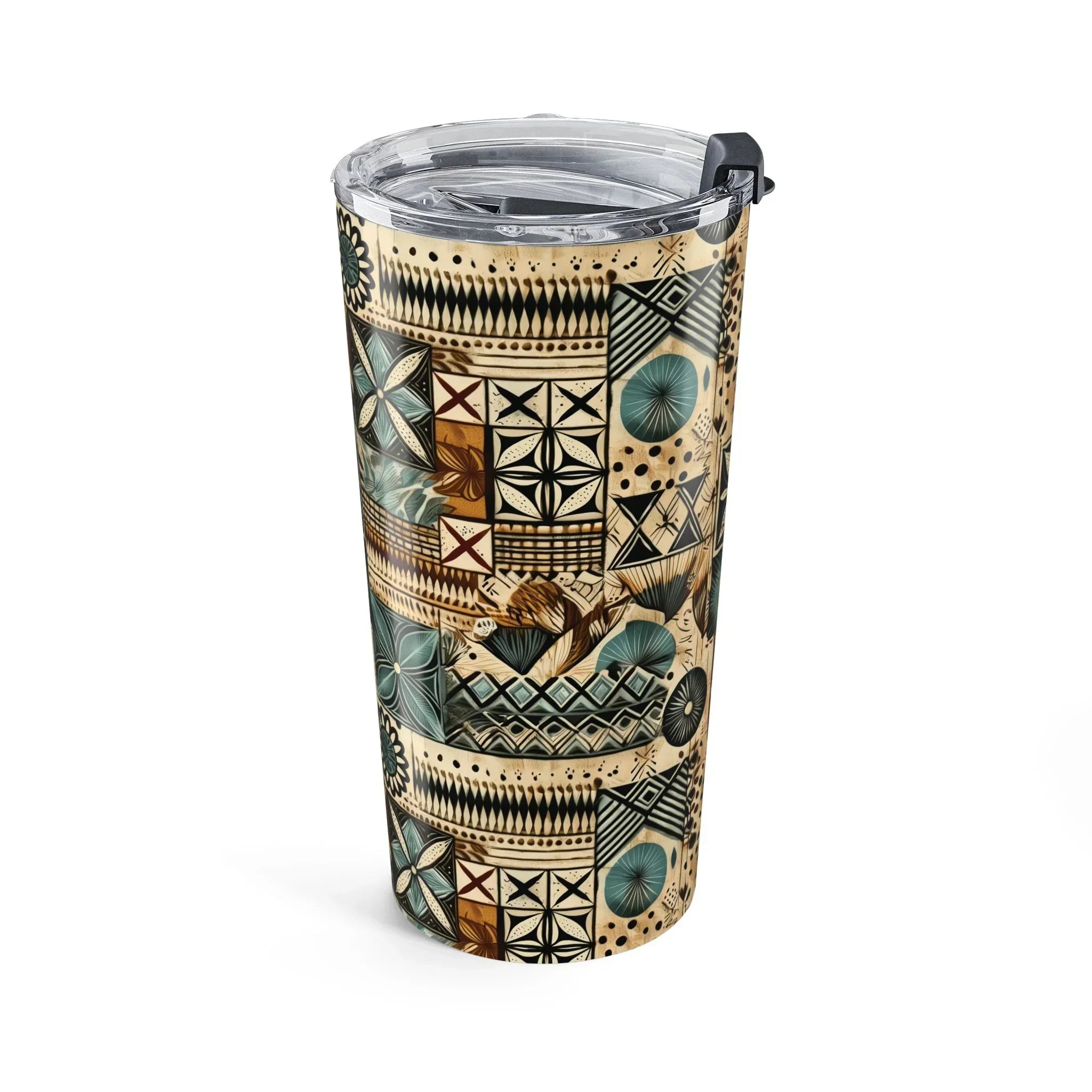 Palm Shadow Tapa Cloth Tumbler - The Global Wanderer