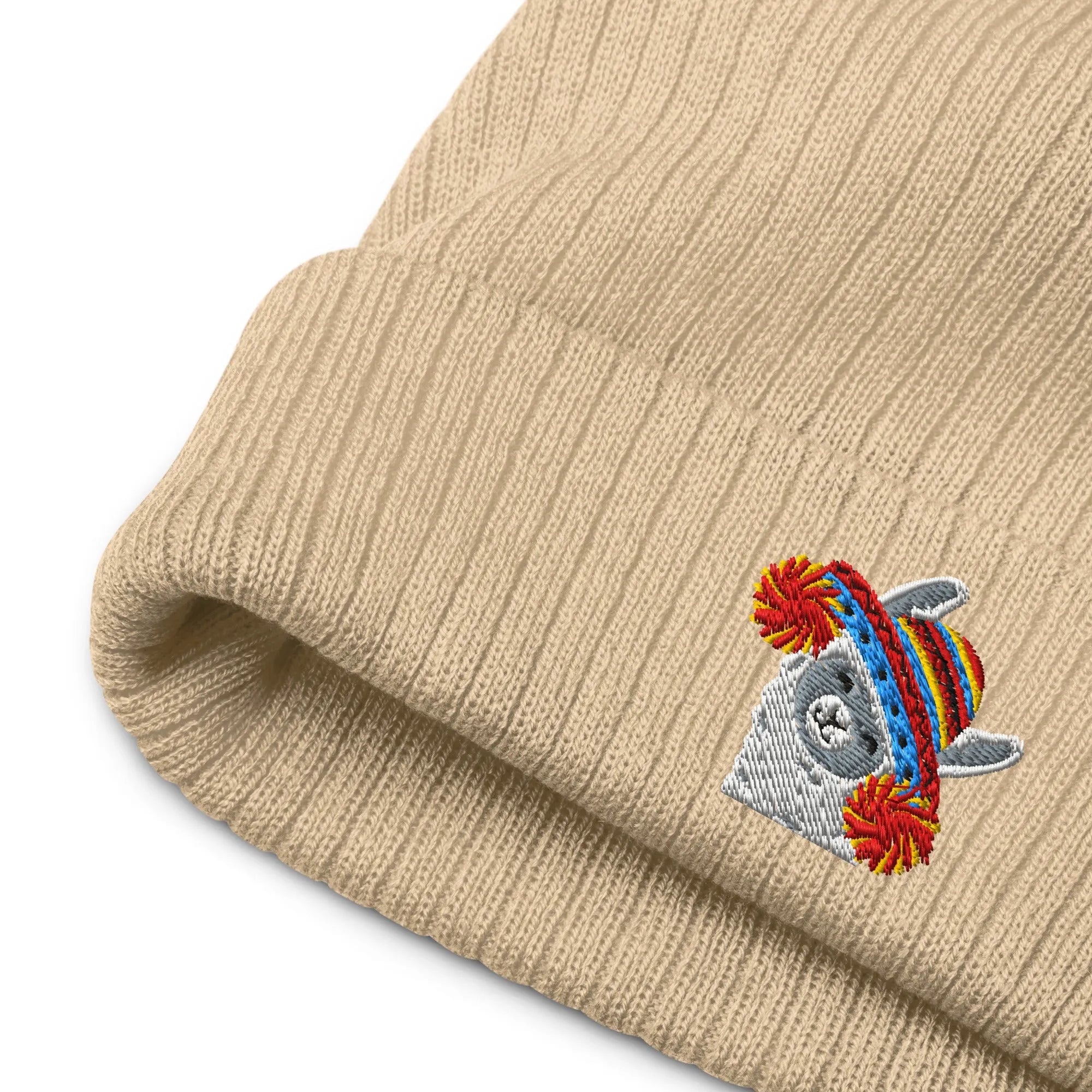 Peruvian Alpaca Embroidered Beanie - The Global Wanderer