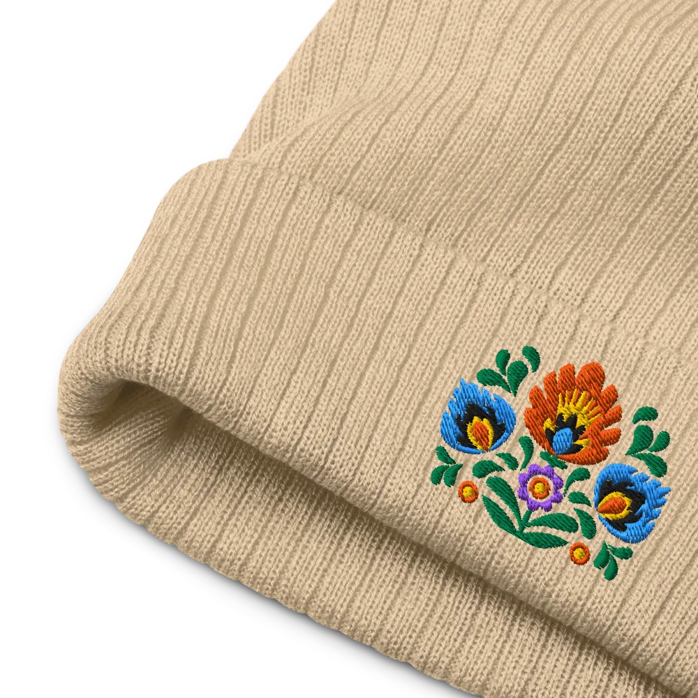 Polish Wycinanki Embroidered Beanie - The Global Wanderer