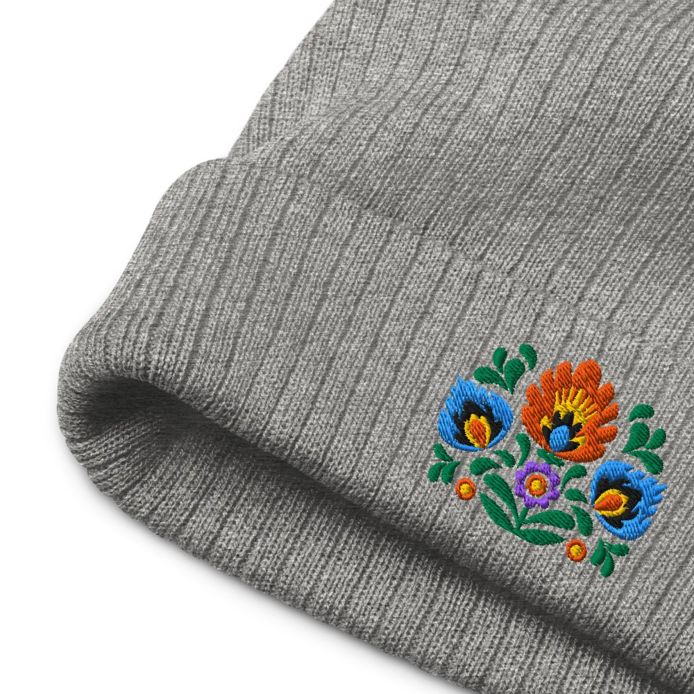 Polish Wycinanki Embroidered Beanie - The Global Wanderer