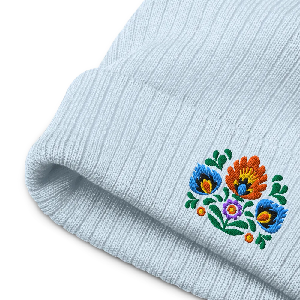 Polish Wycinanki Embroidered Beanie - The Global Wanderer