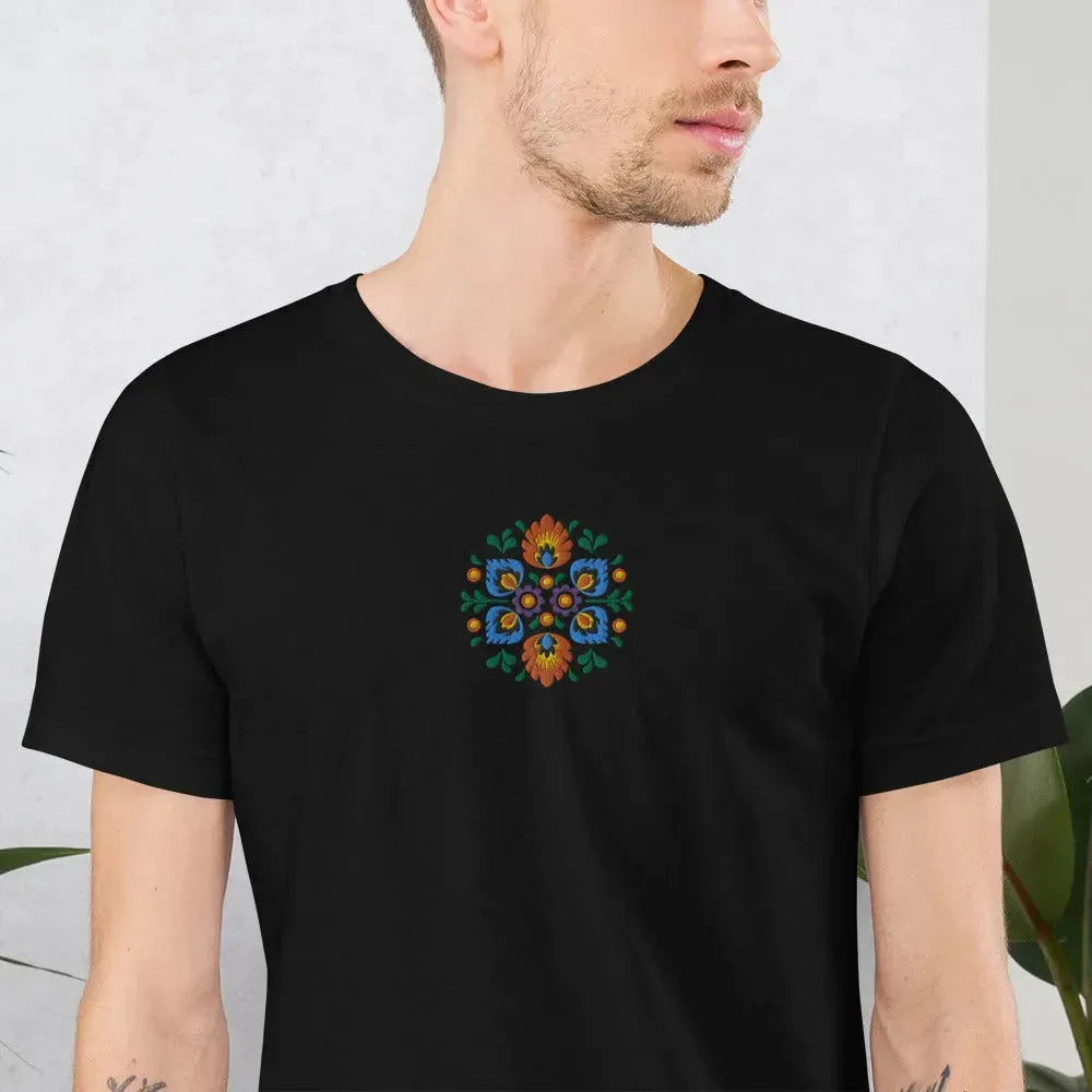 Polish Wycinanki Embroidered T-Shirt - The Global Wanderer