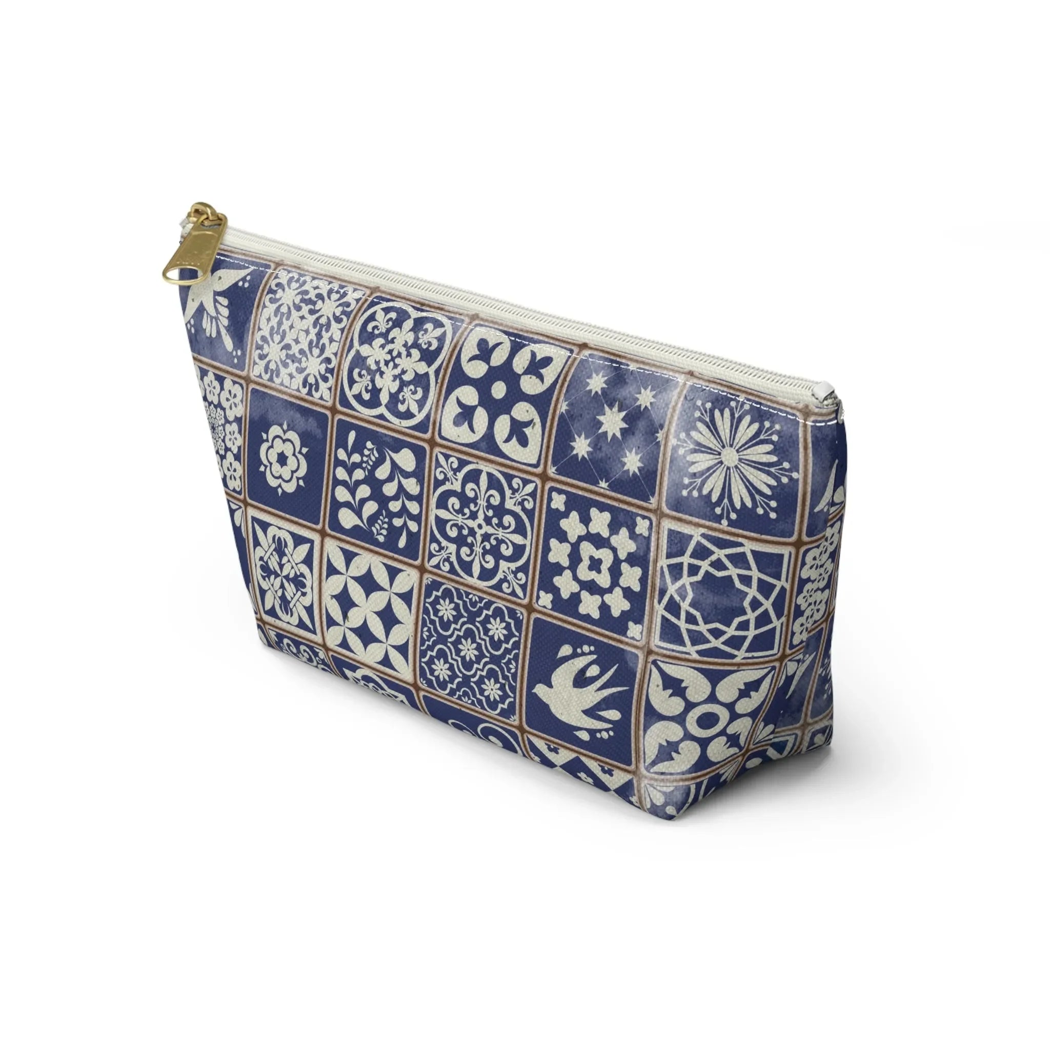 Portuguese Blue Azulejo Tile Pouch - The Global Wanderer