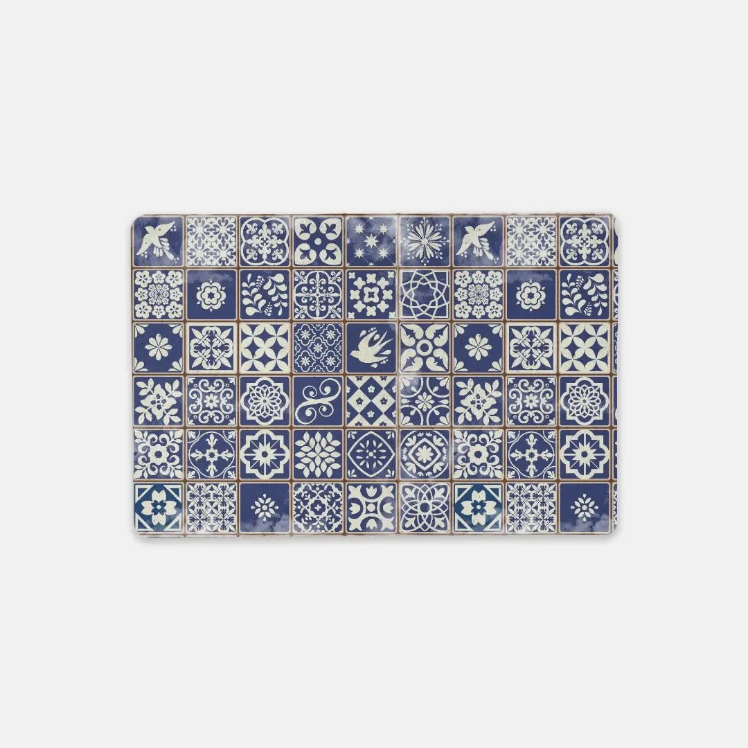 Portuguese Blue Azulejo Tile Desk Mat - The Global Wanderer