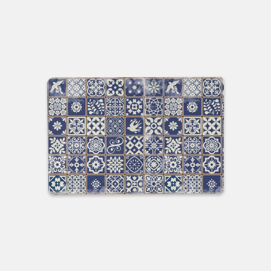 Portuguese Blue Azulejo Tile Desk Mat - The Global Wanderer