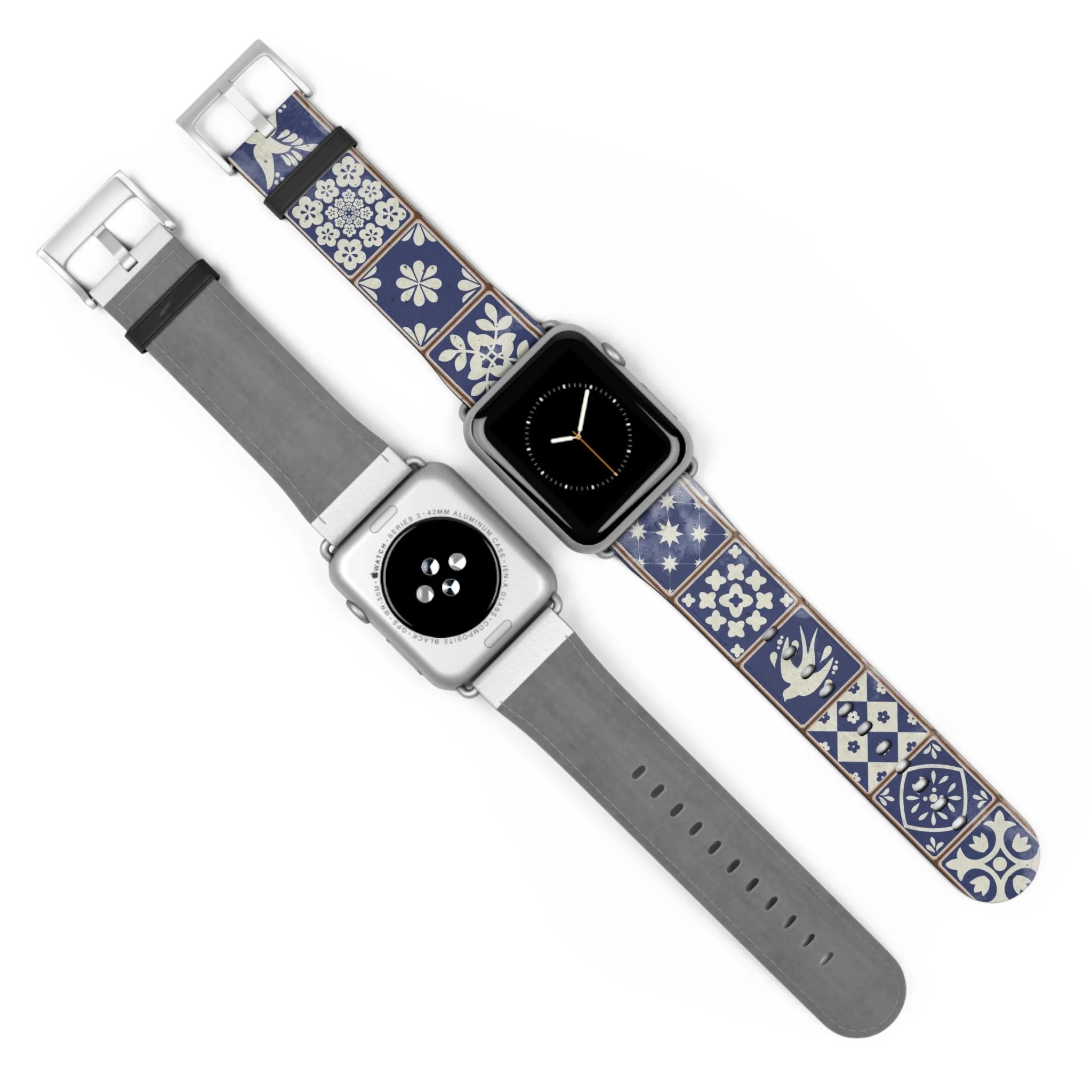 Portuguese Blue Azulejo Tile Watch Band - The Global Wanderer